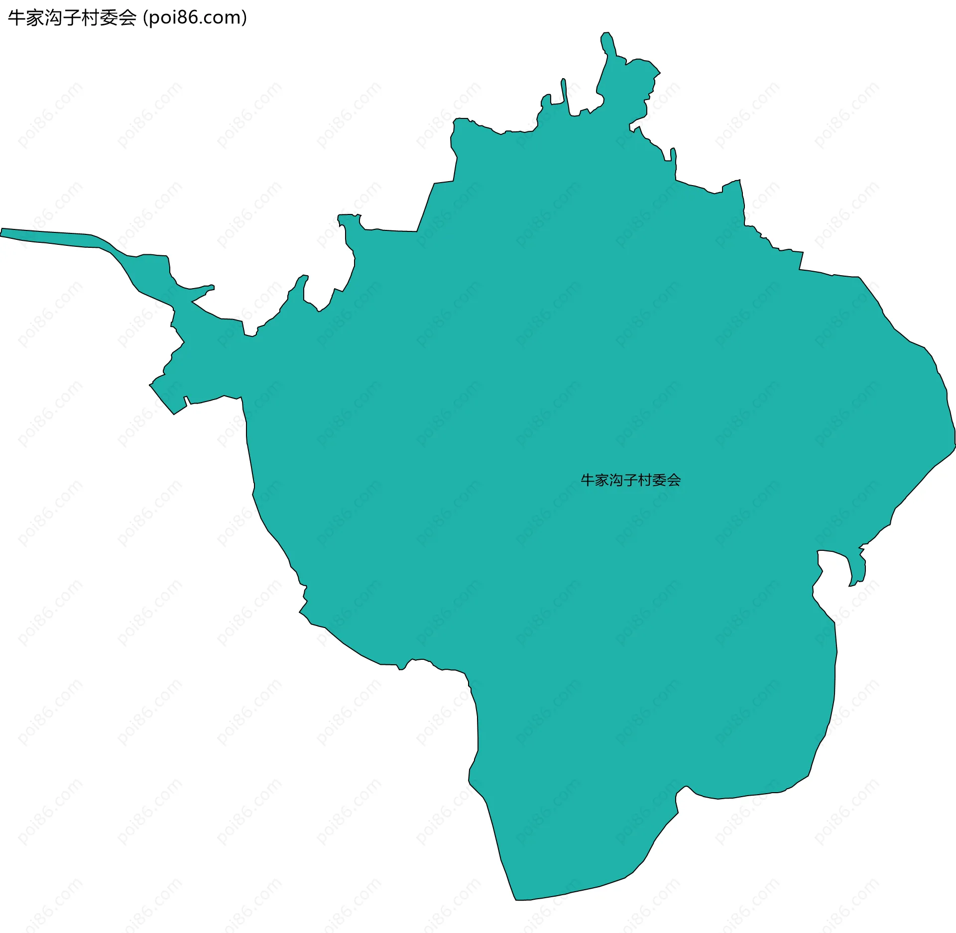 牛家沟子村委会边界地图