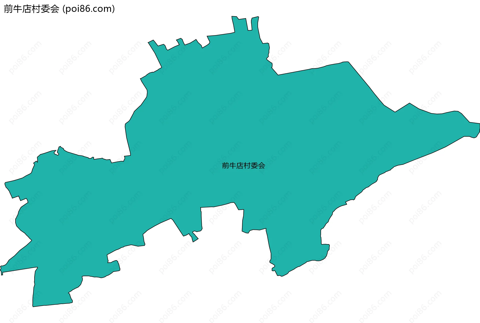 前牛店村委会边界地图