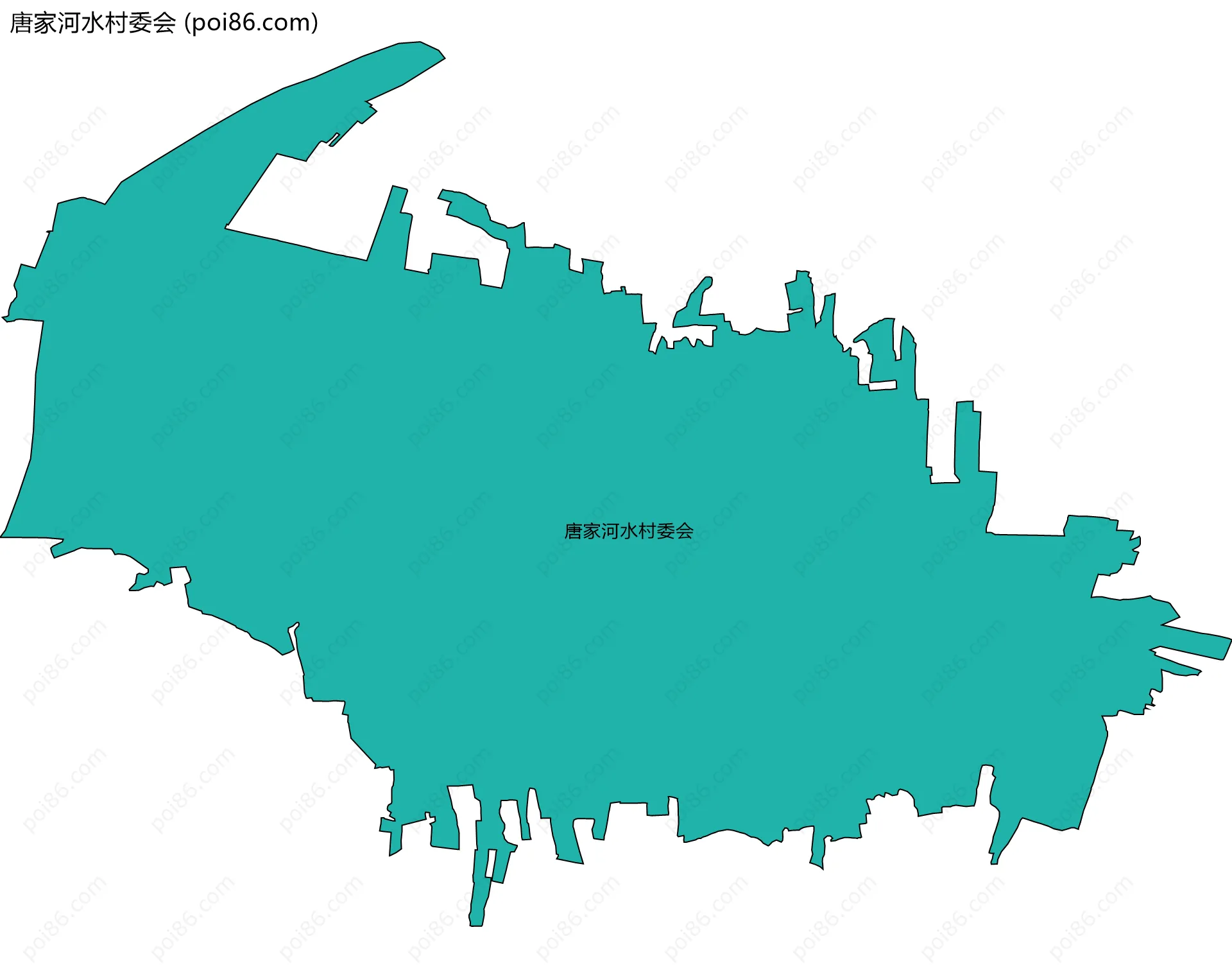 唐家河水村委会边界地图
