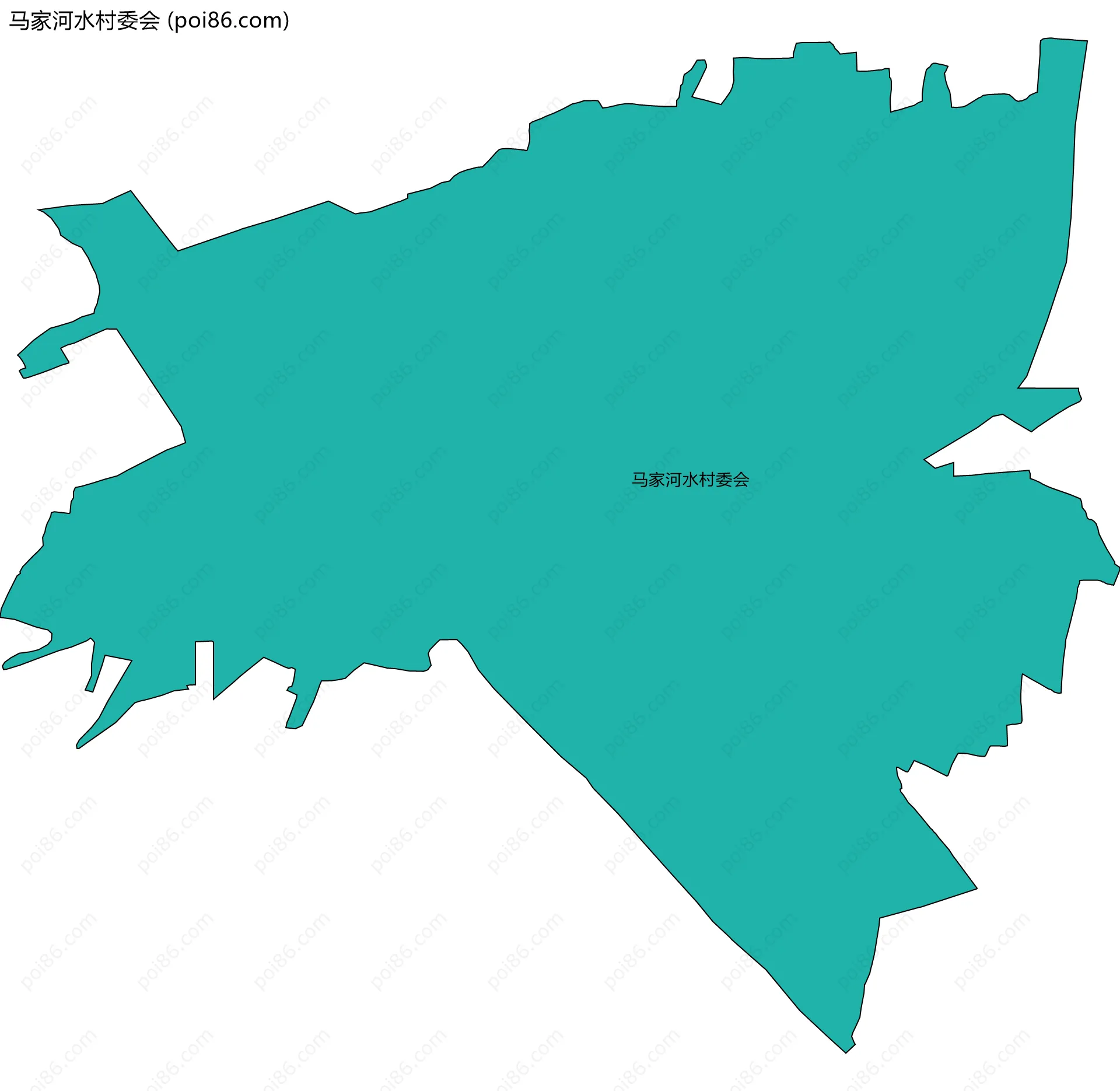马家河水村委会边界地图