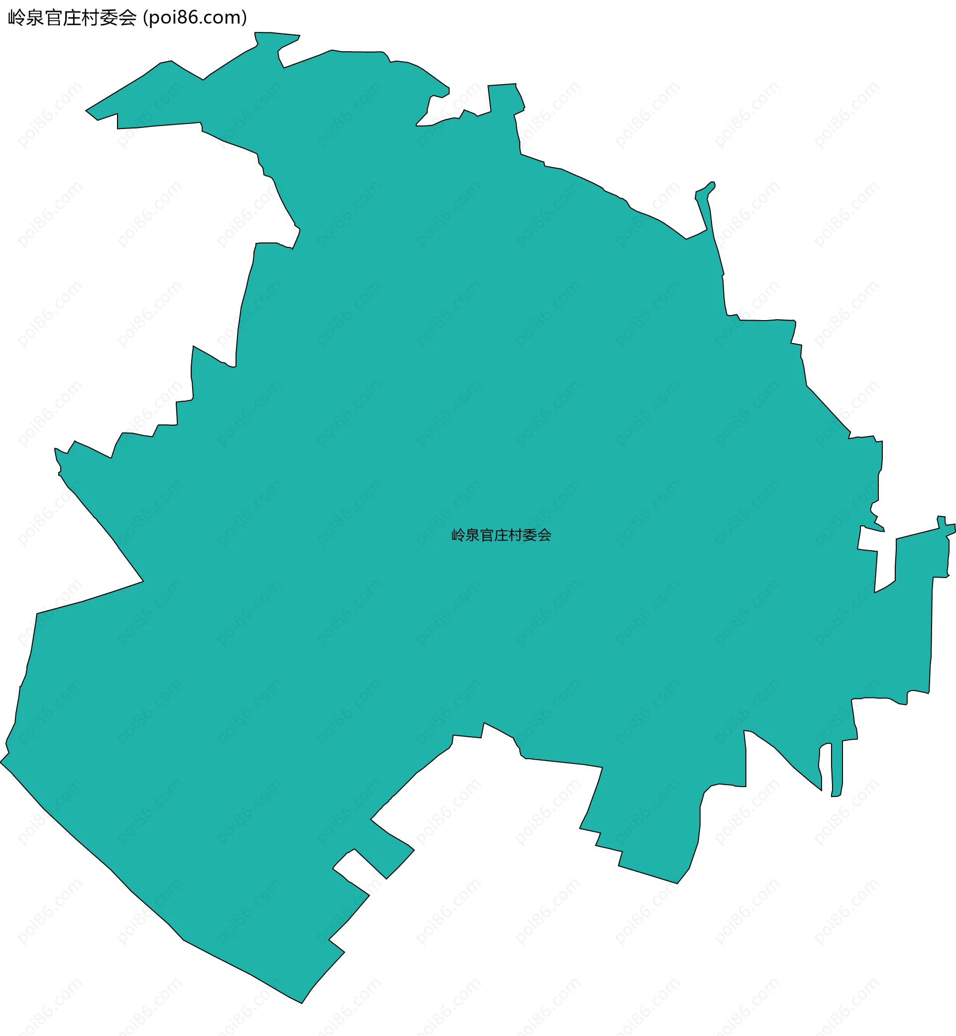 岭泉官庄村委会边界地图