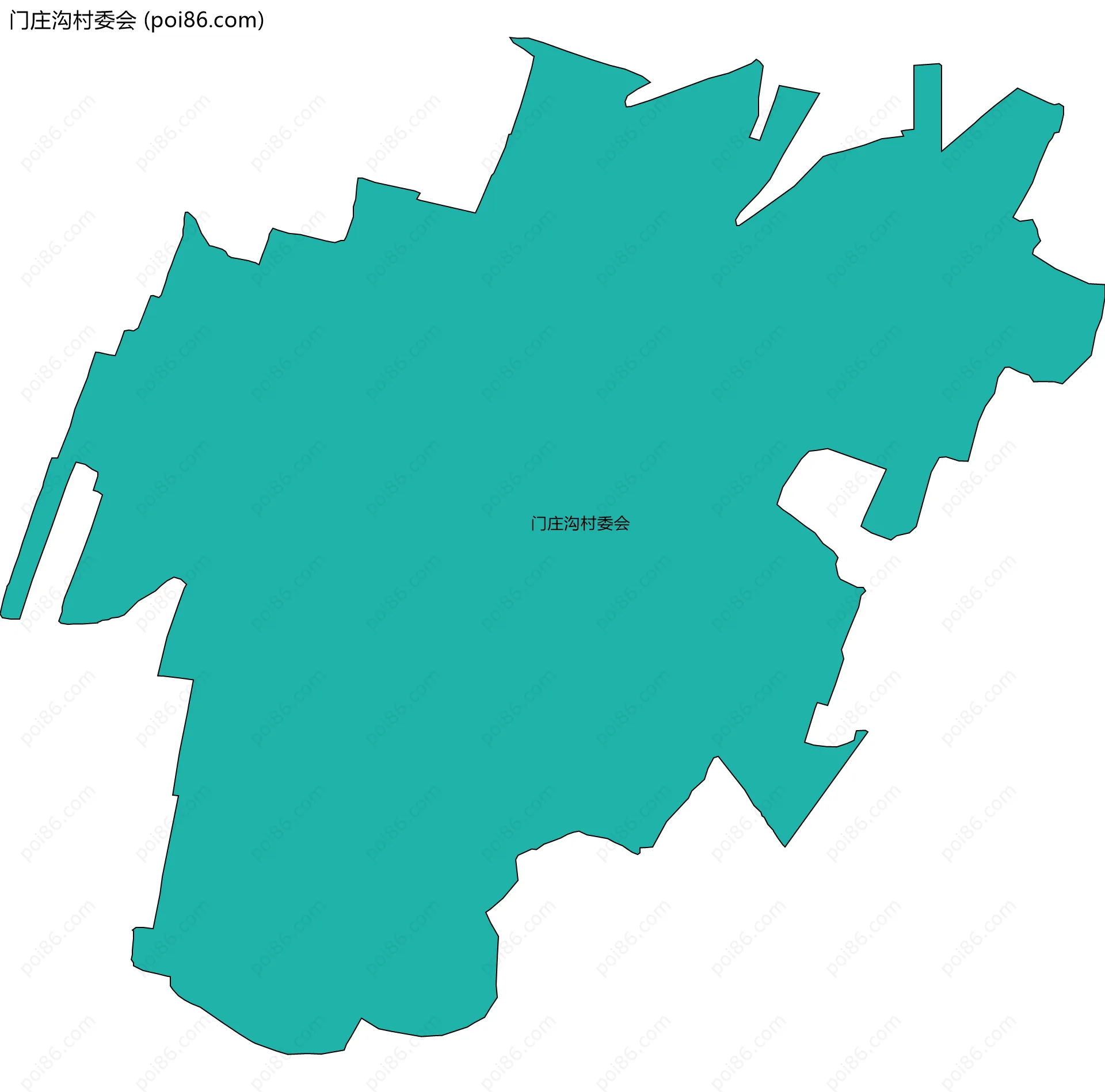 门庄沟村委会边界地图