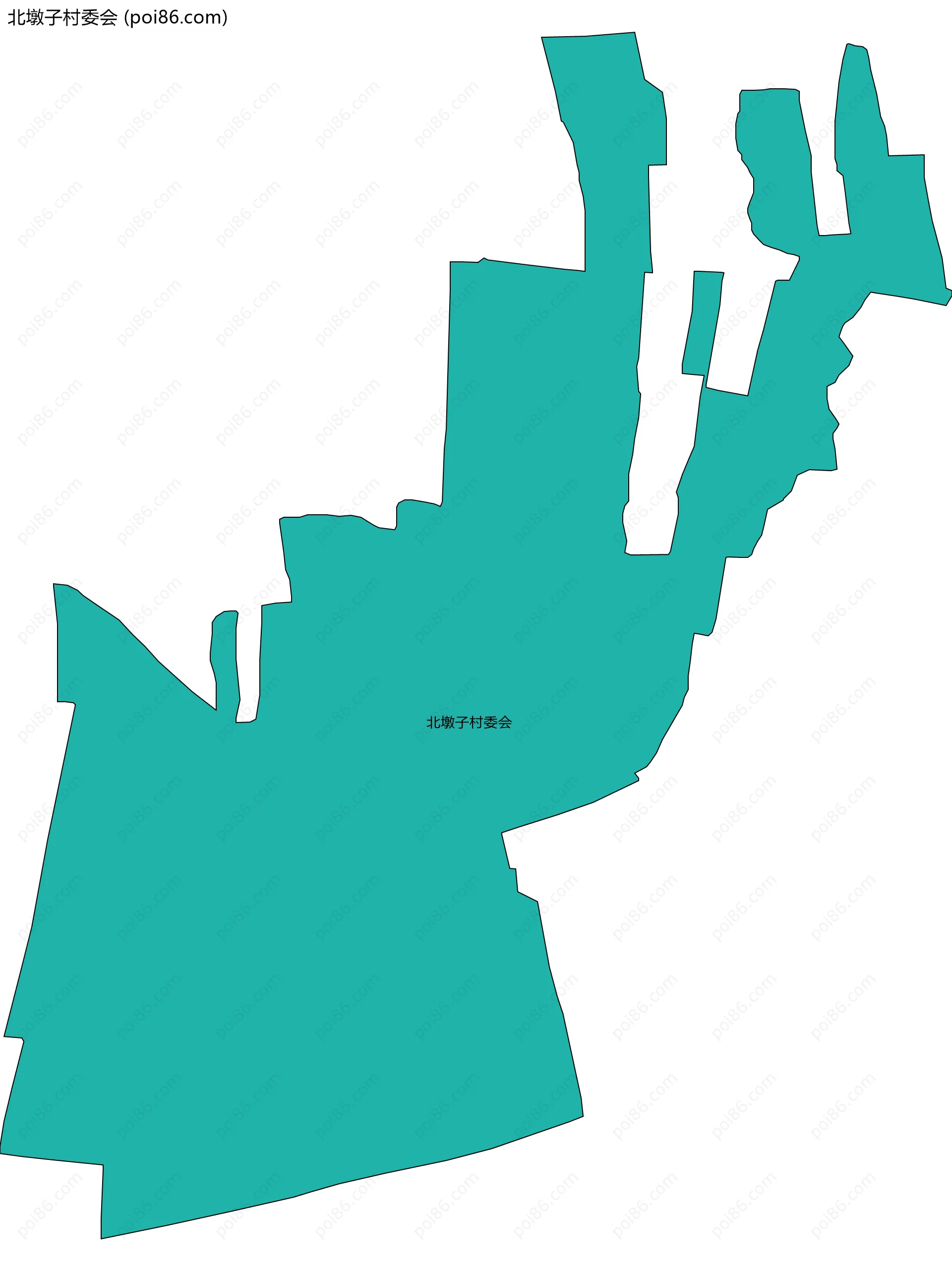 北墩子村委会边界地图