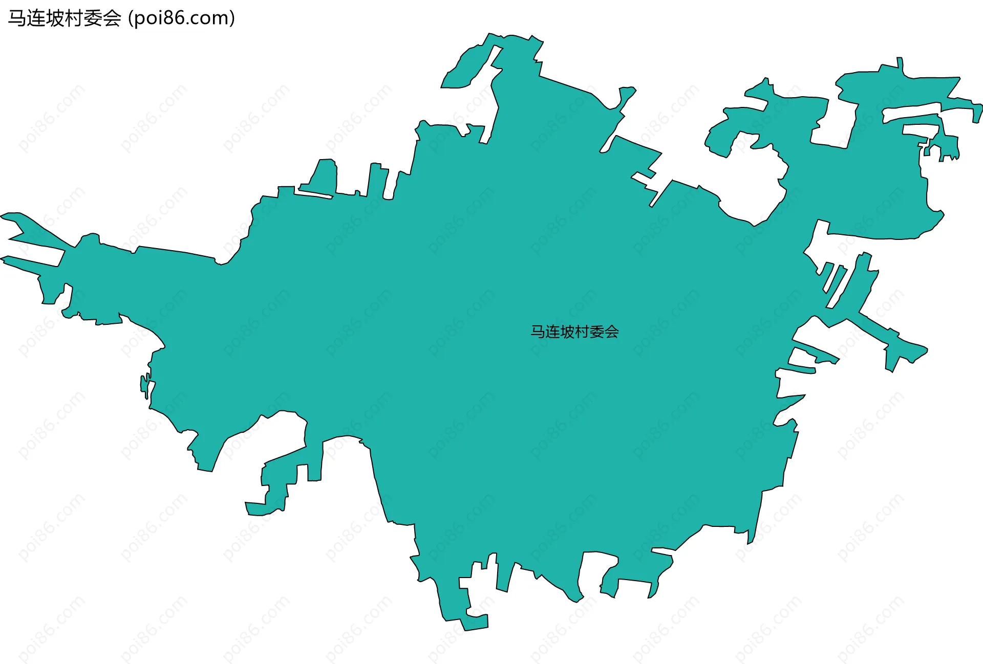 马连坡村委会边界地图