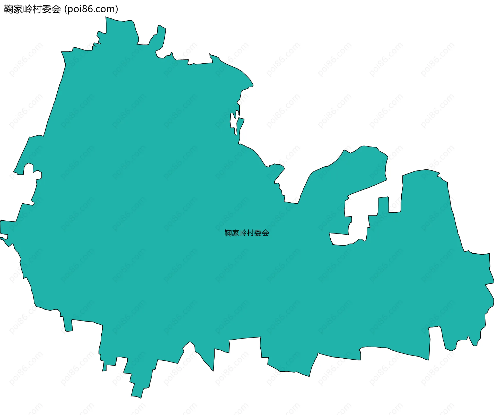 鞠家岭村委会边界地图