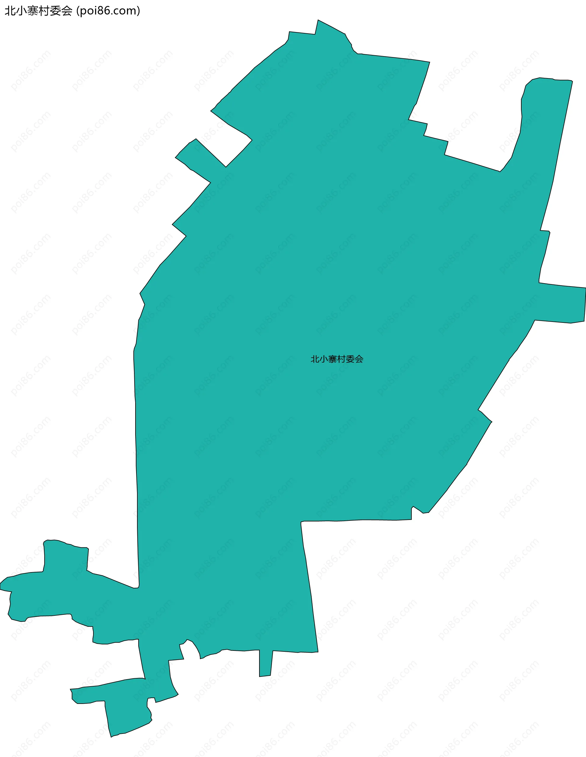 北小寨村委会边界地图