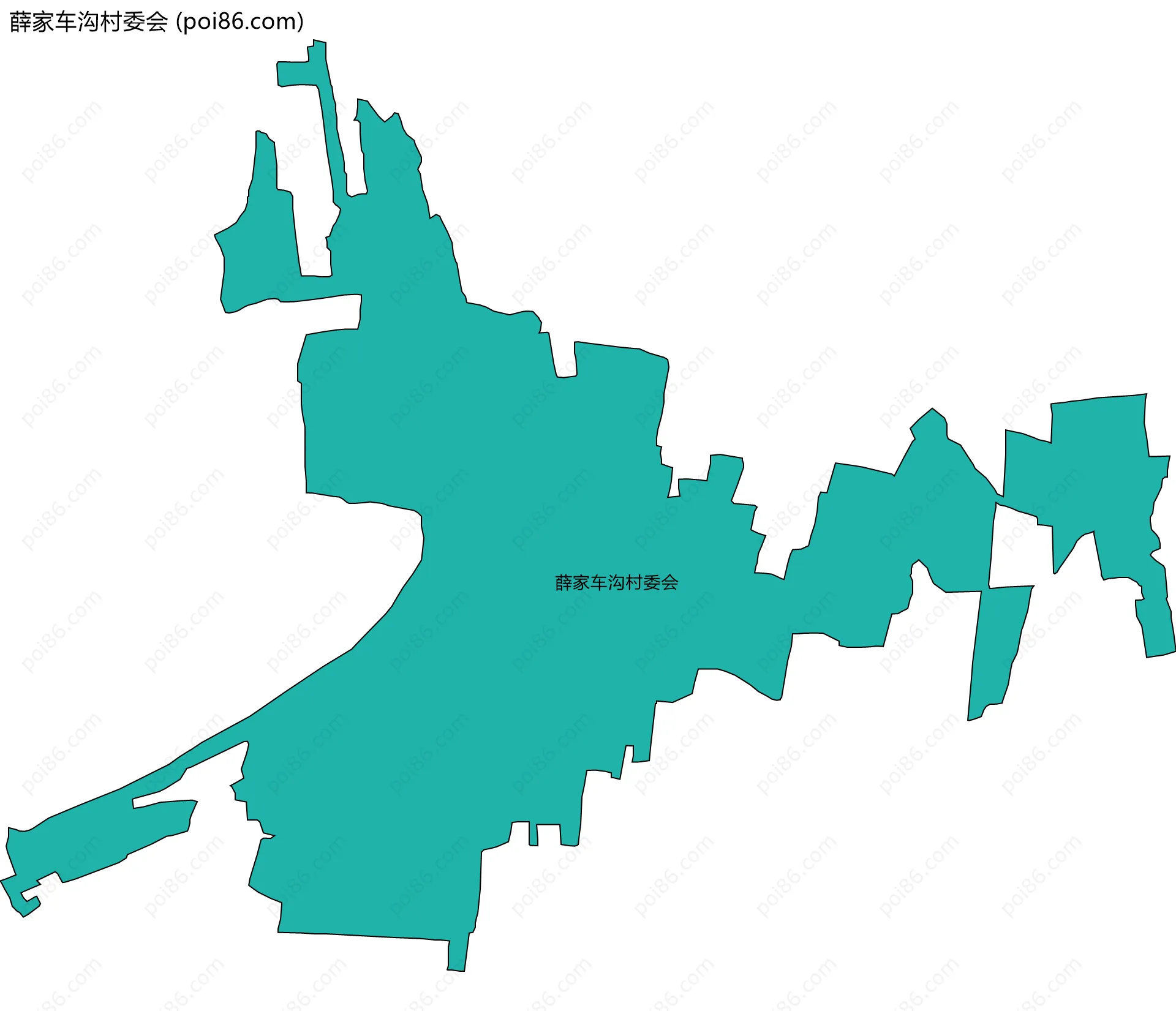 薛家车沟村委会边界地图