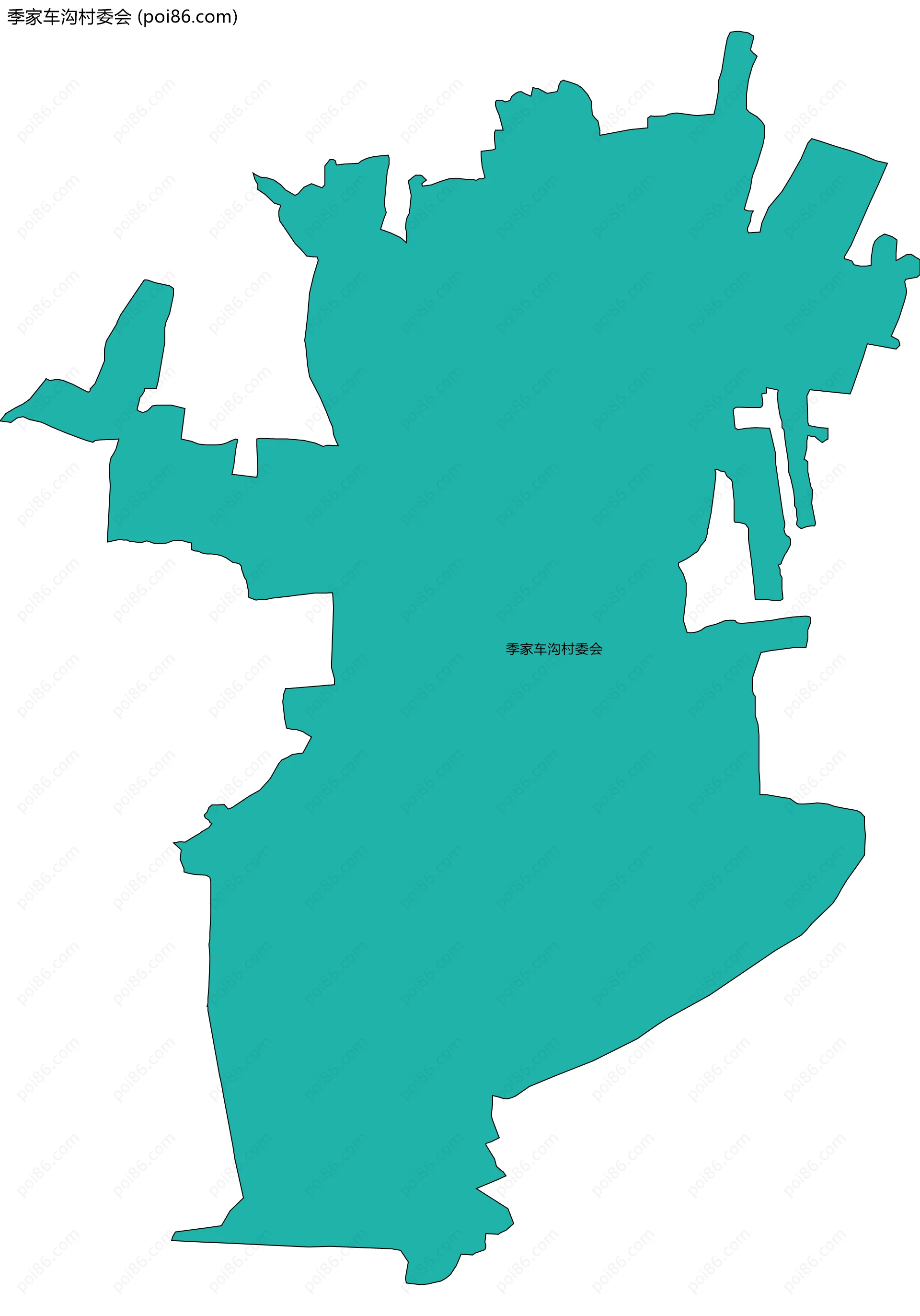 季家车沟村委会边界地图