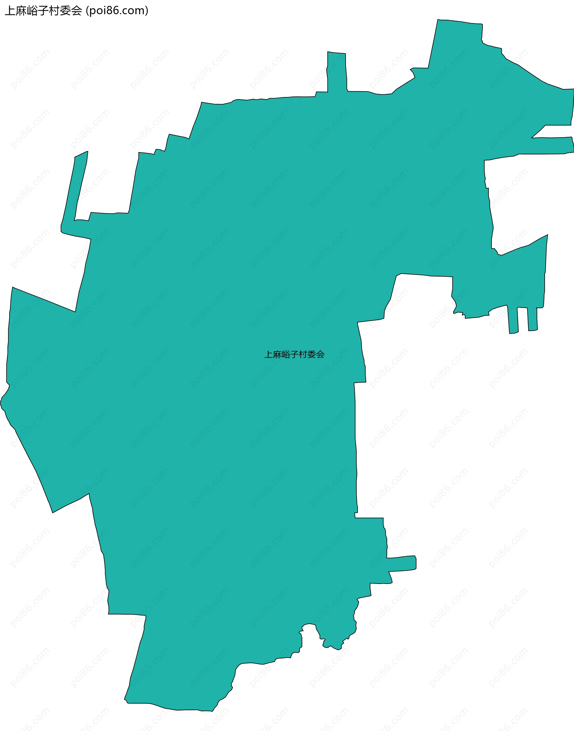 上麻峪子村委会边界地图