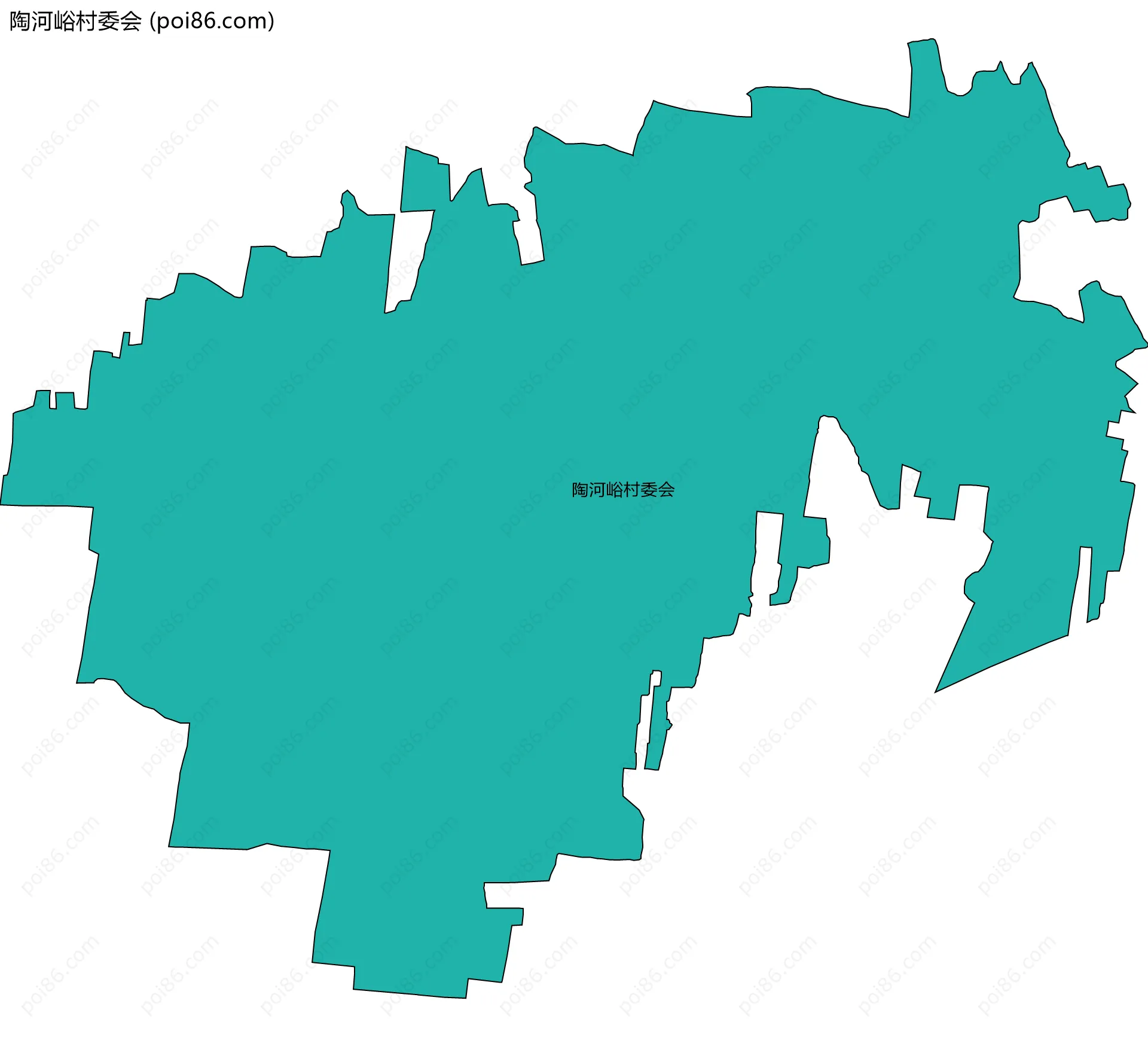陶河峪村委会边界地图
