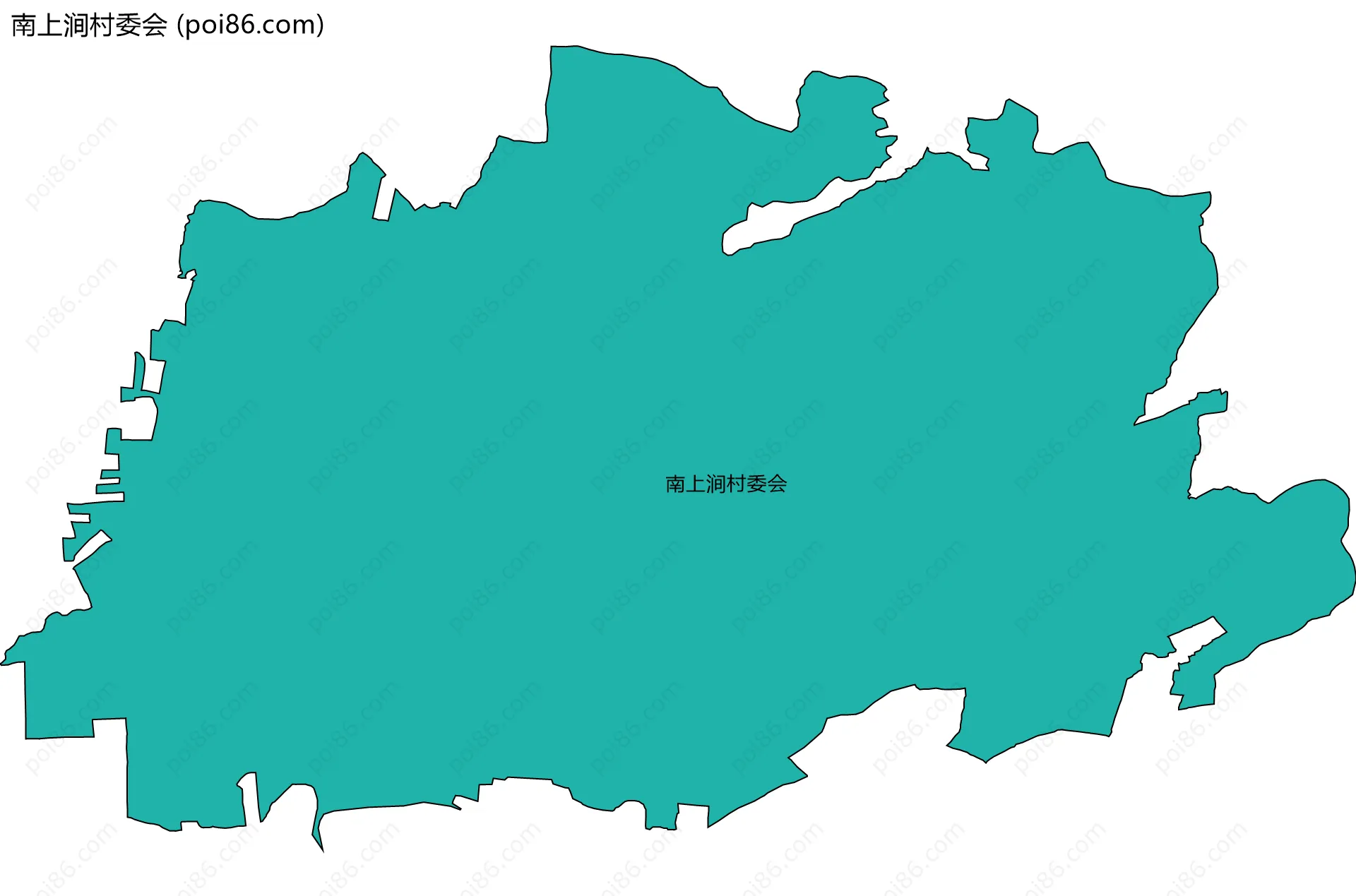 南上涧村委会边界地图