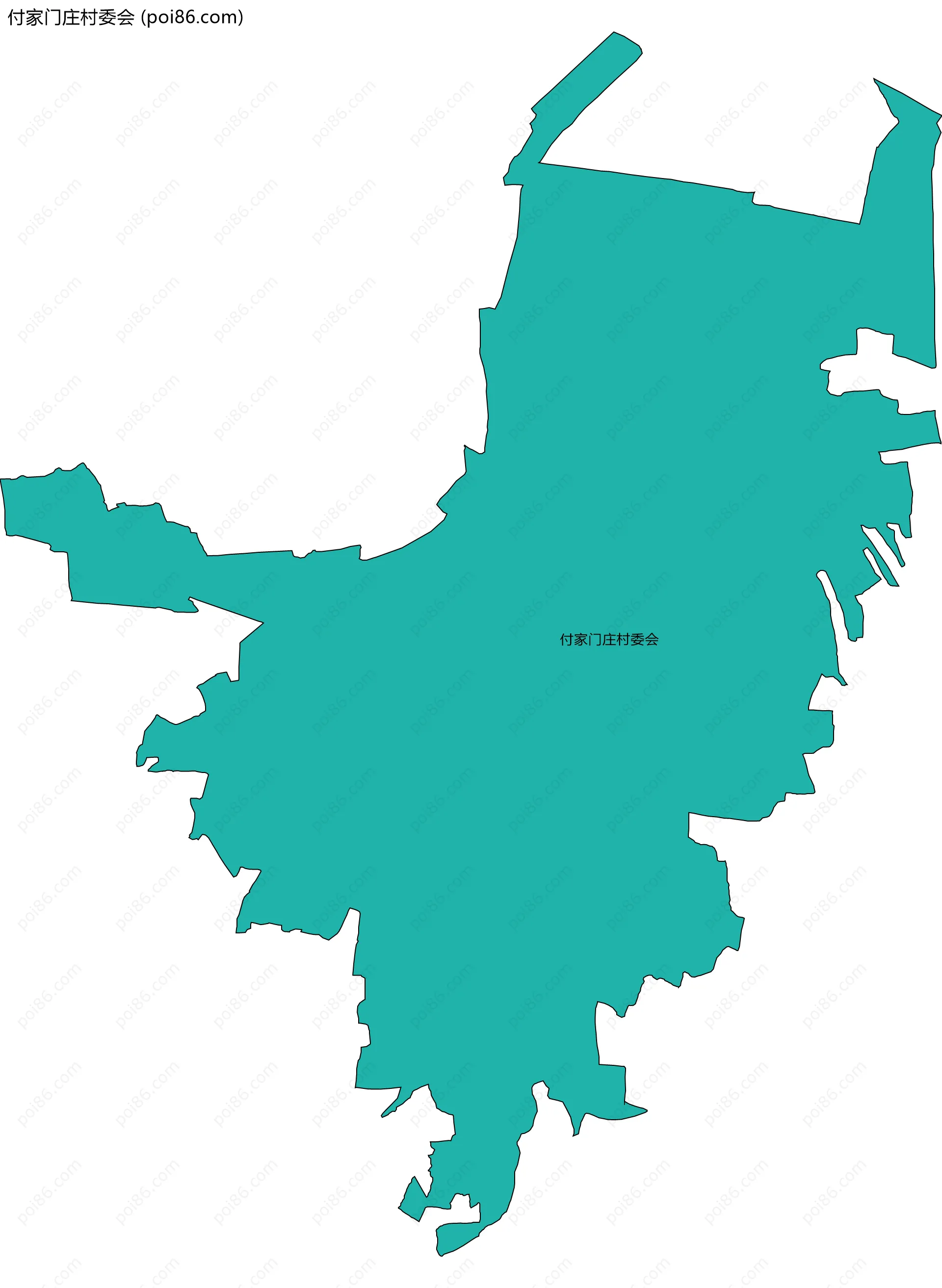 付家门庄村委会边界地图