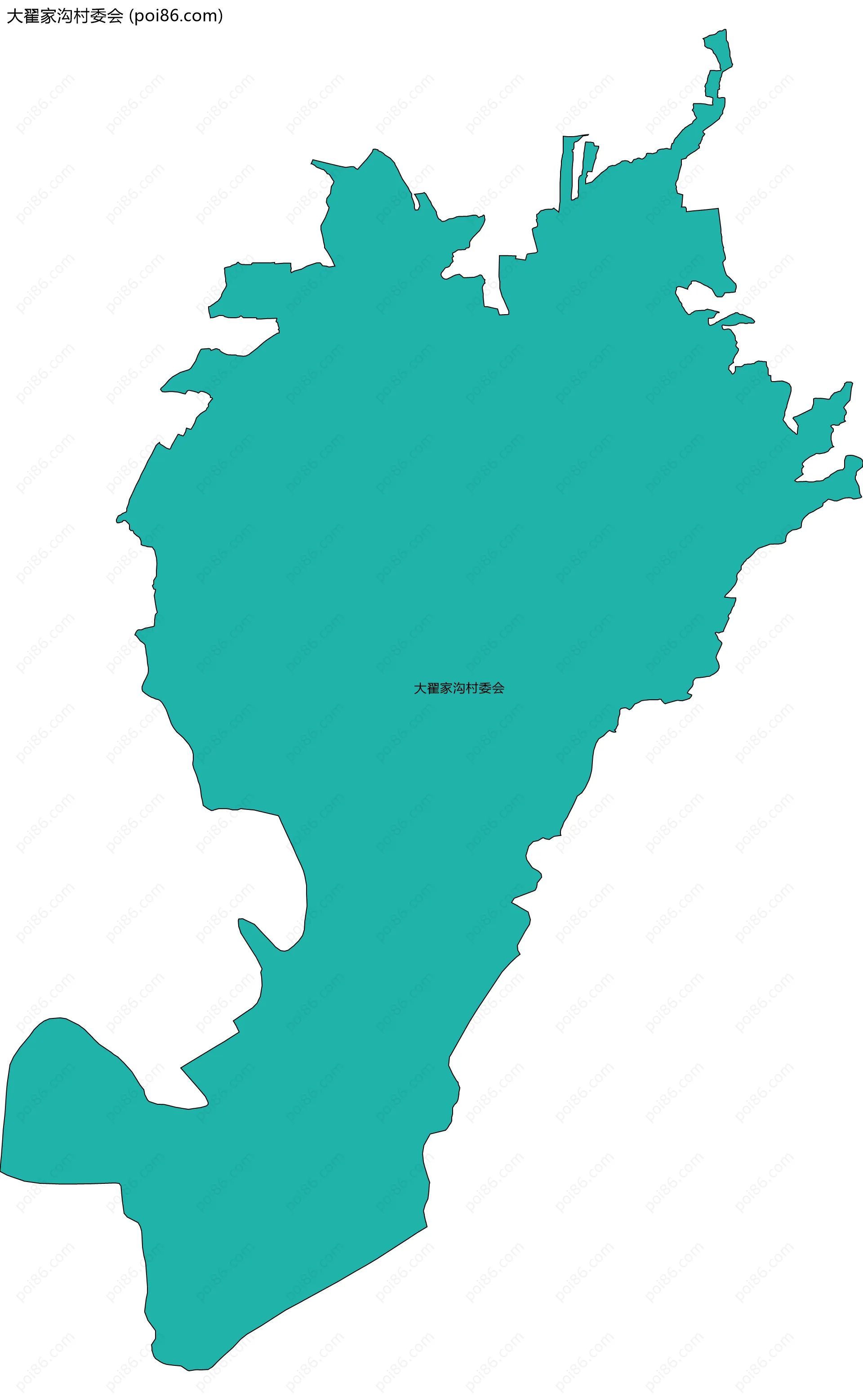 大翟家沟村委会边界地图