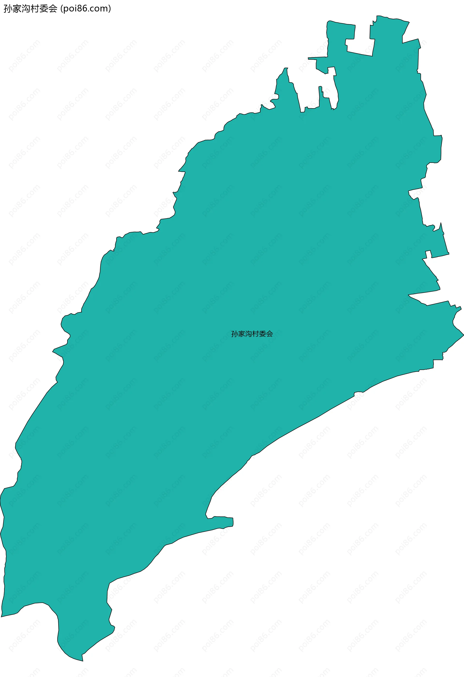 孙家沟村委会边界地图