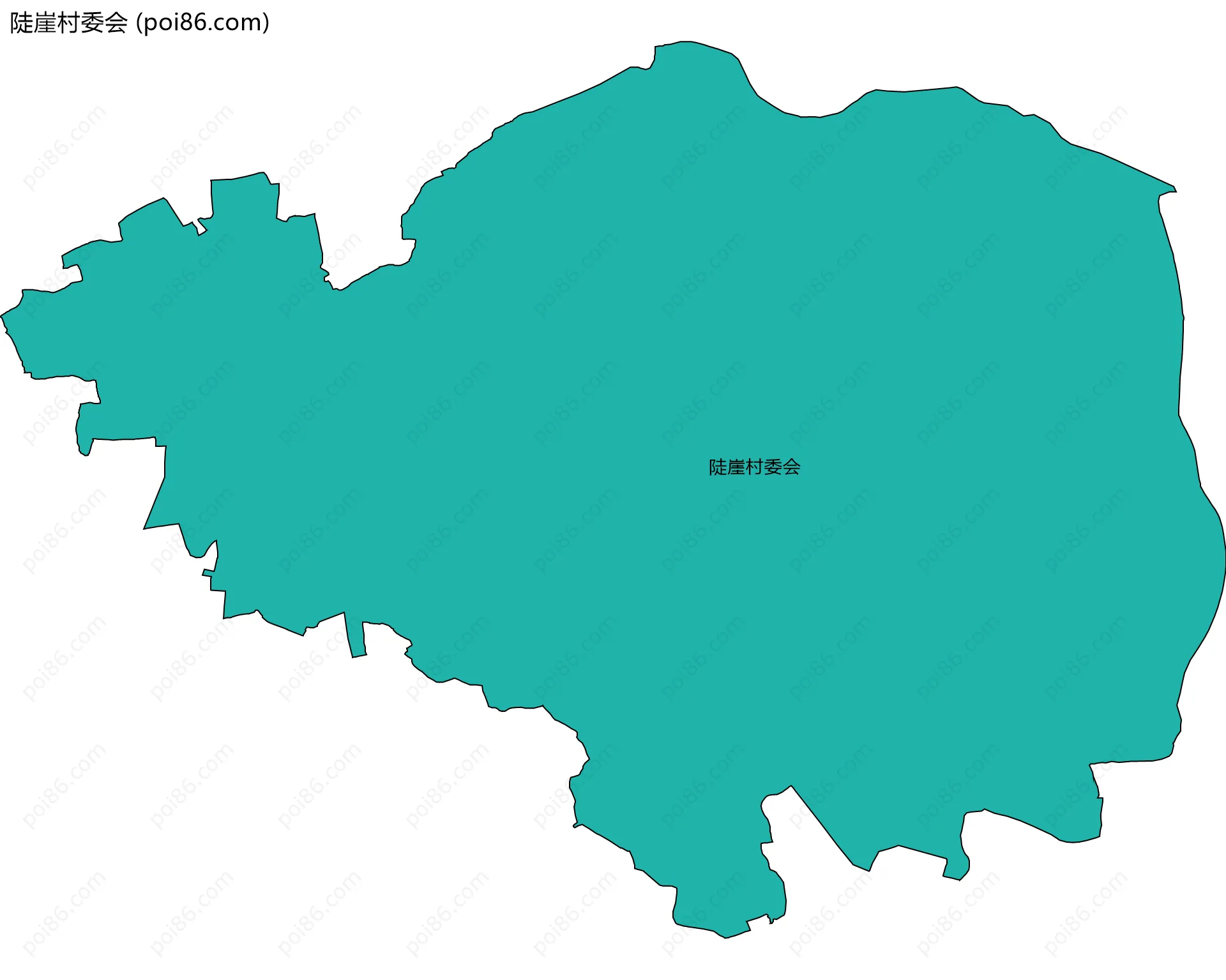 陡崖村委会边界地图