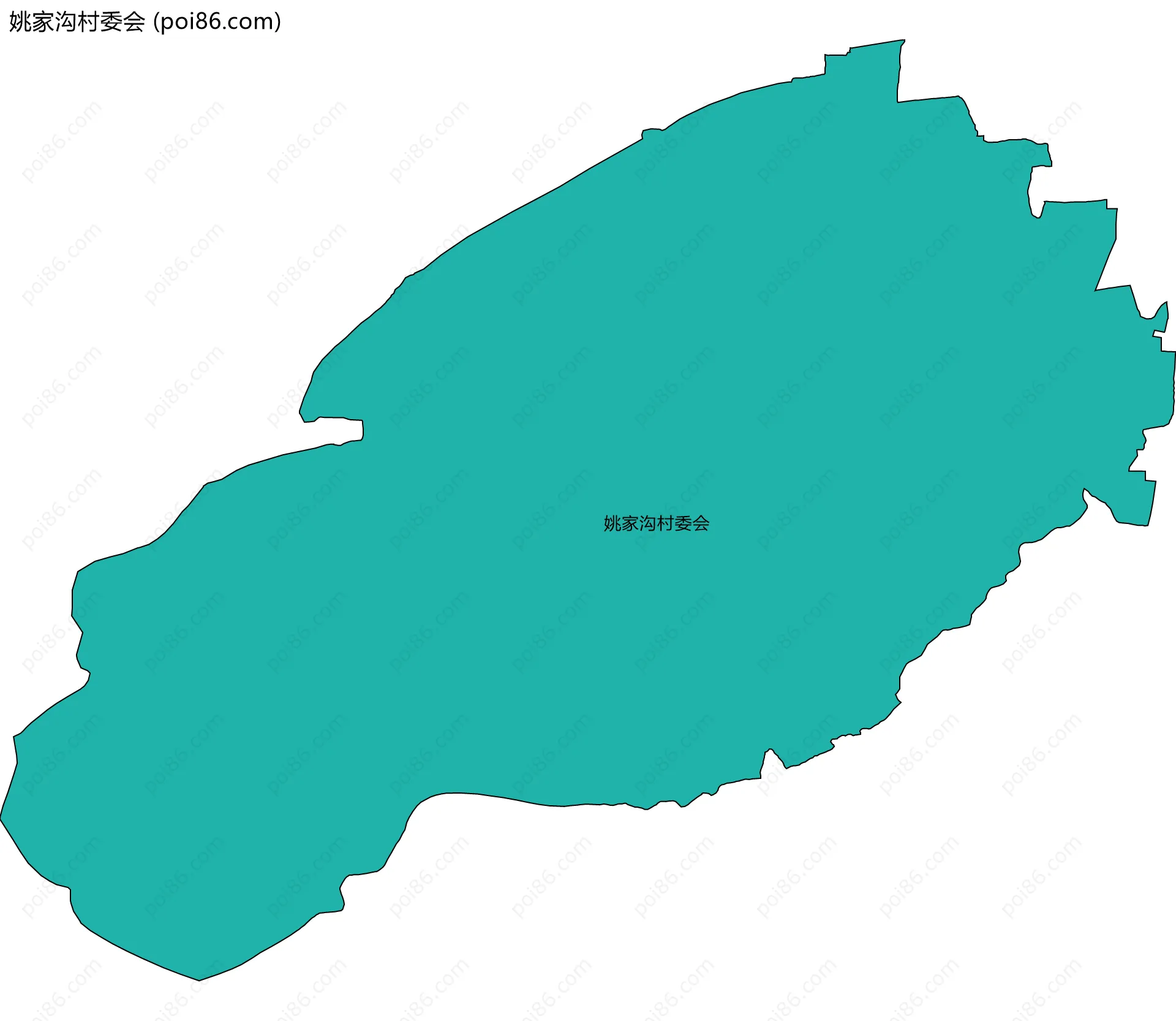 姚家沟村委会边界地图