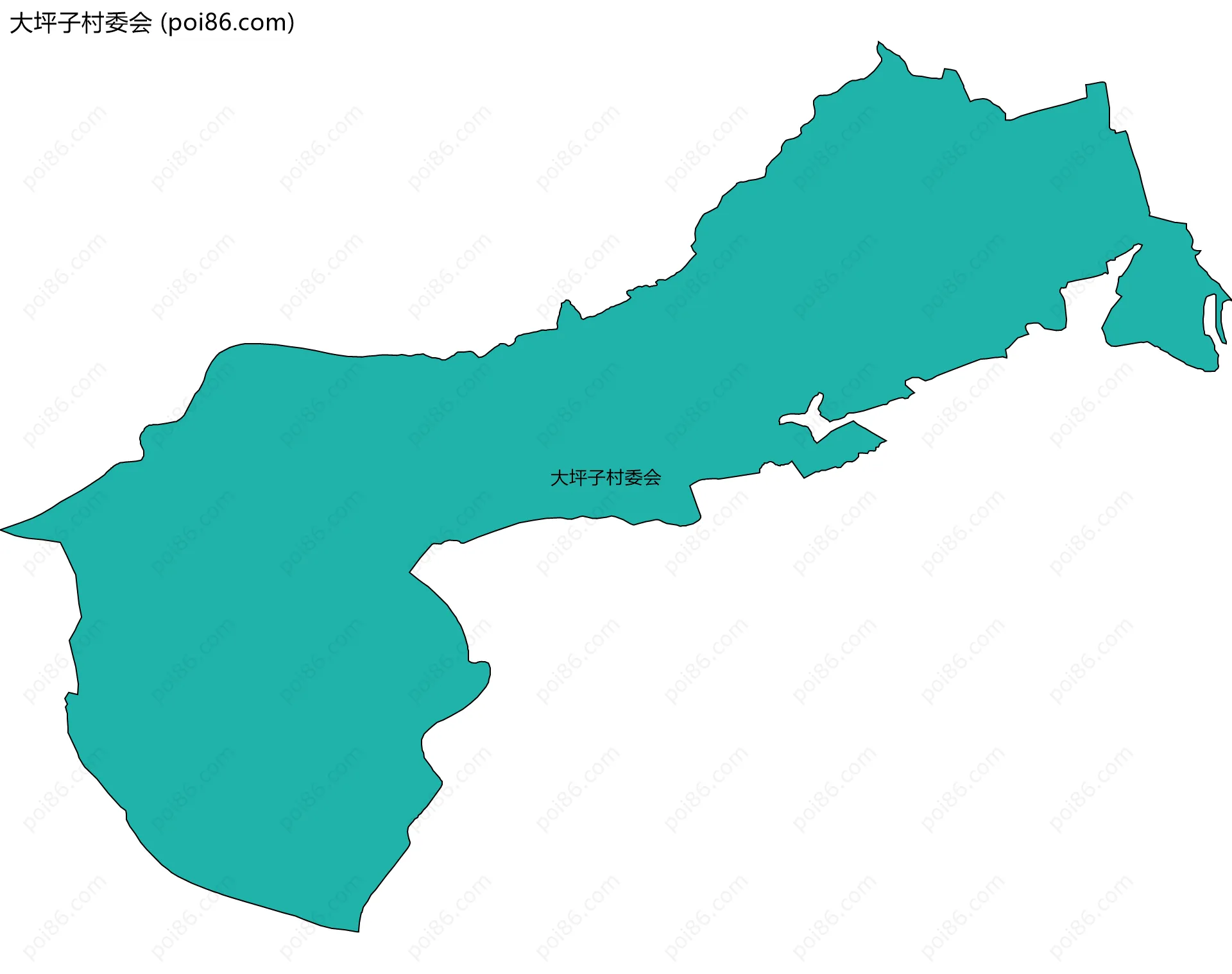 大坪子村委会边界地图