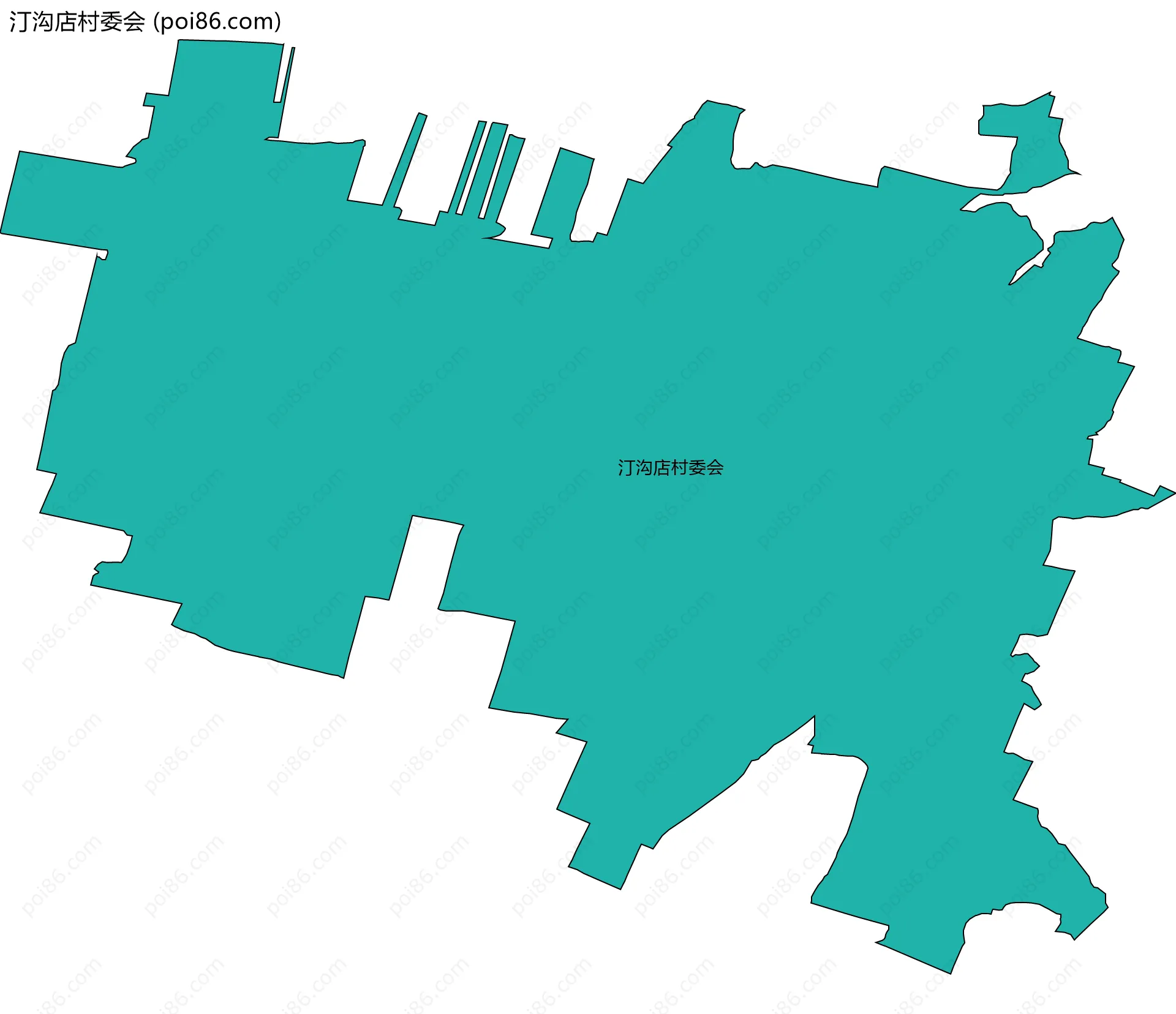 汀沟店村委会边界地图