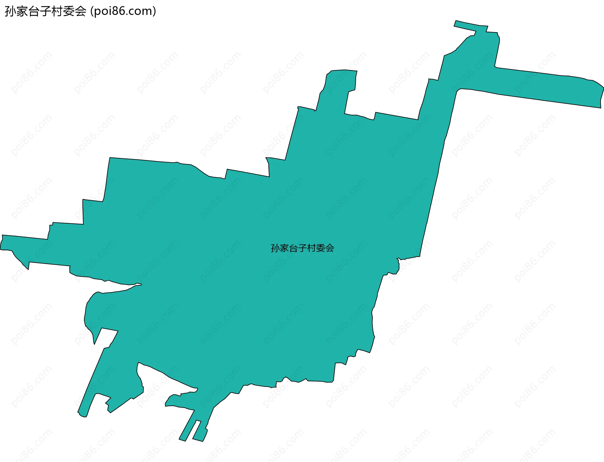 孙家台子村委会边界地图