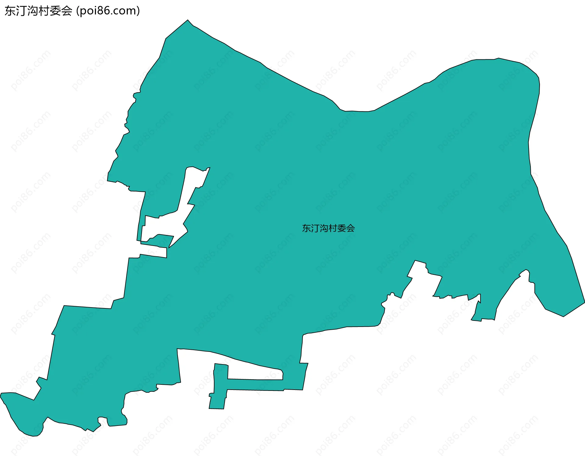 东汀沟村委会边界地图