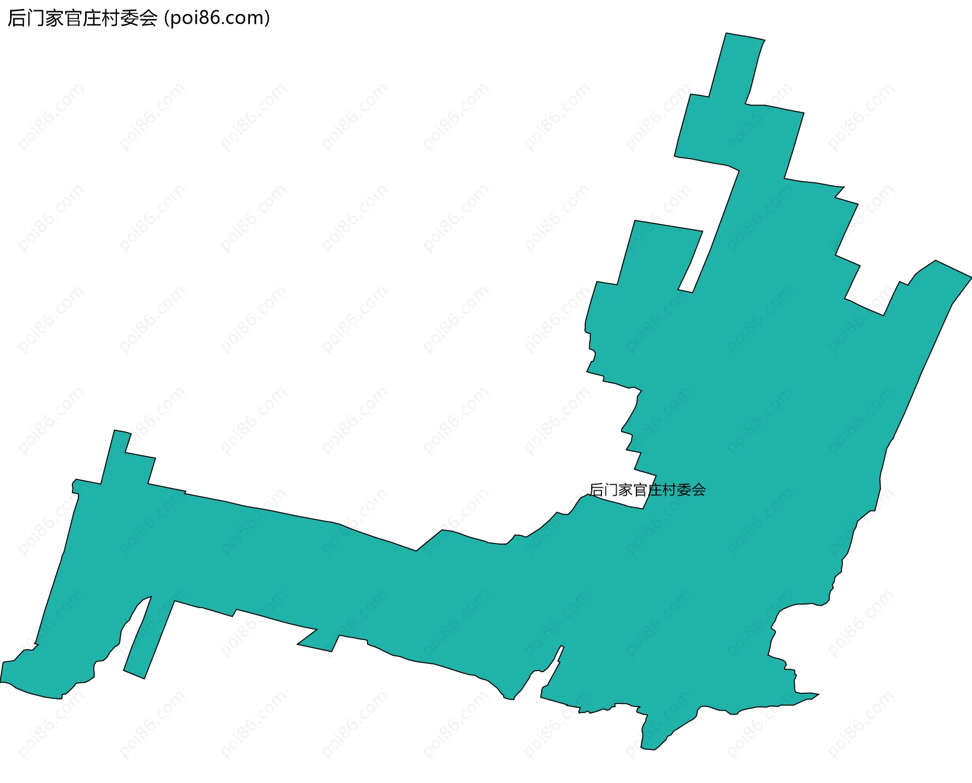 后门家官庄村委会边界地图