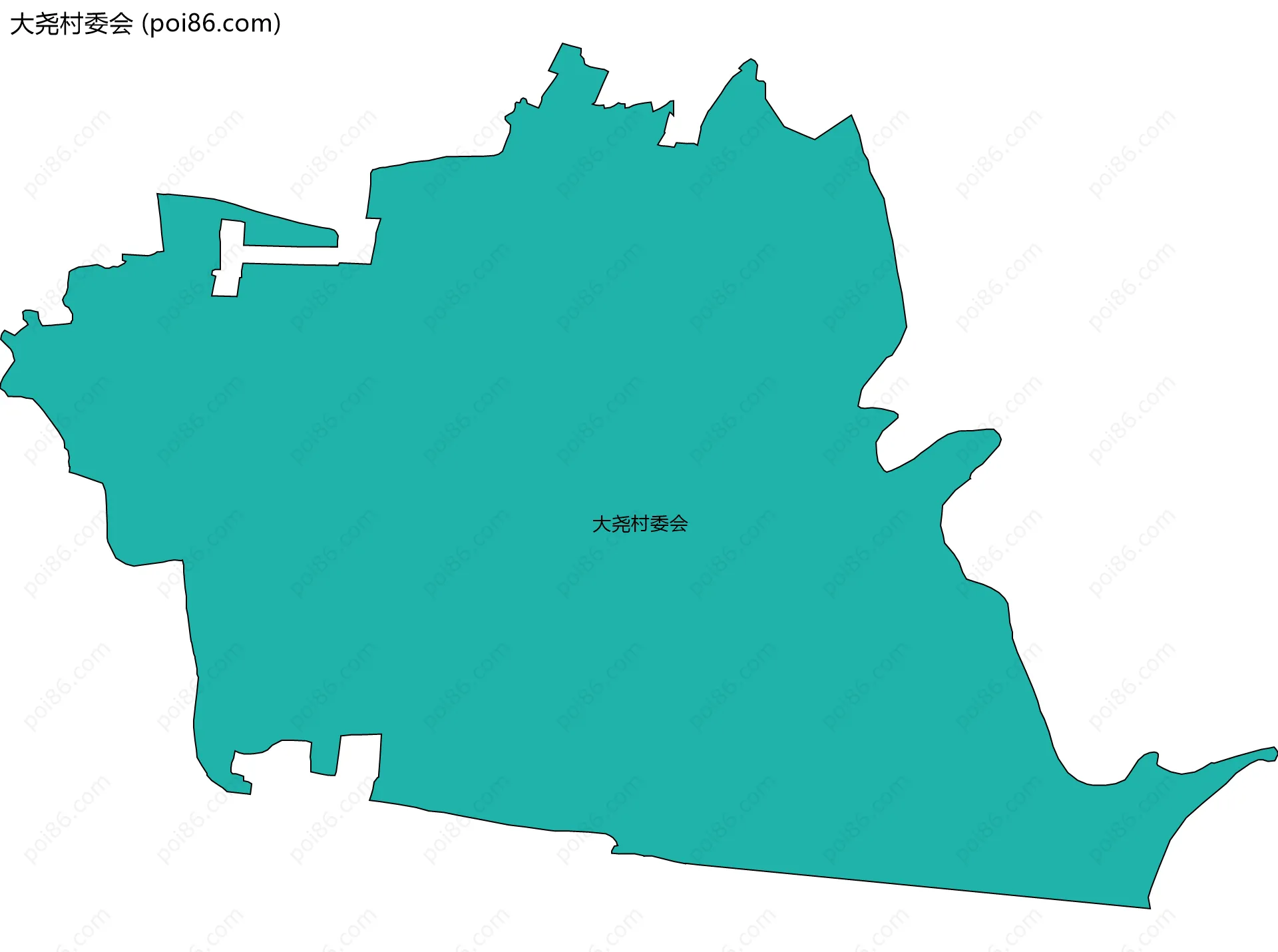 大尧村委会边界地图
