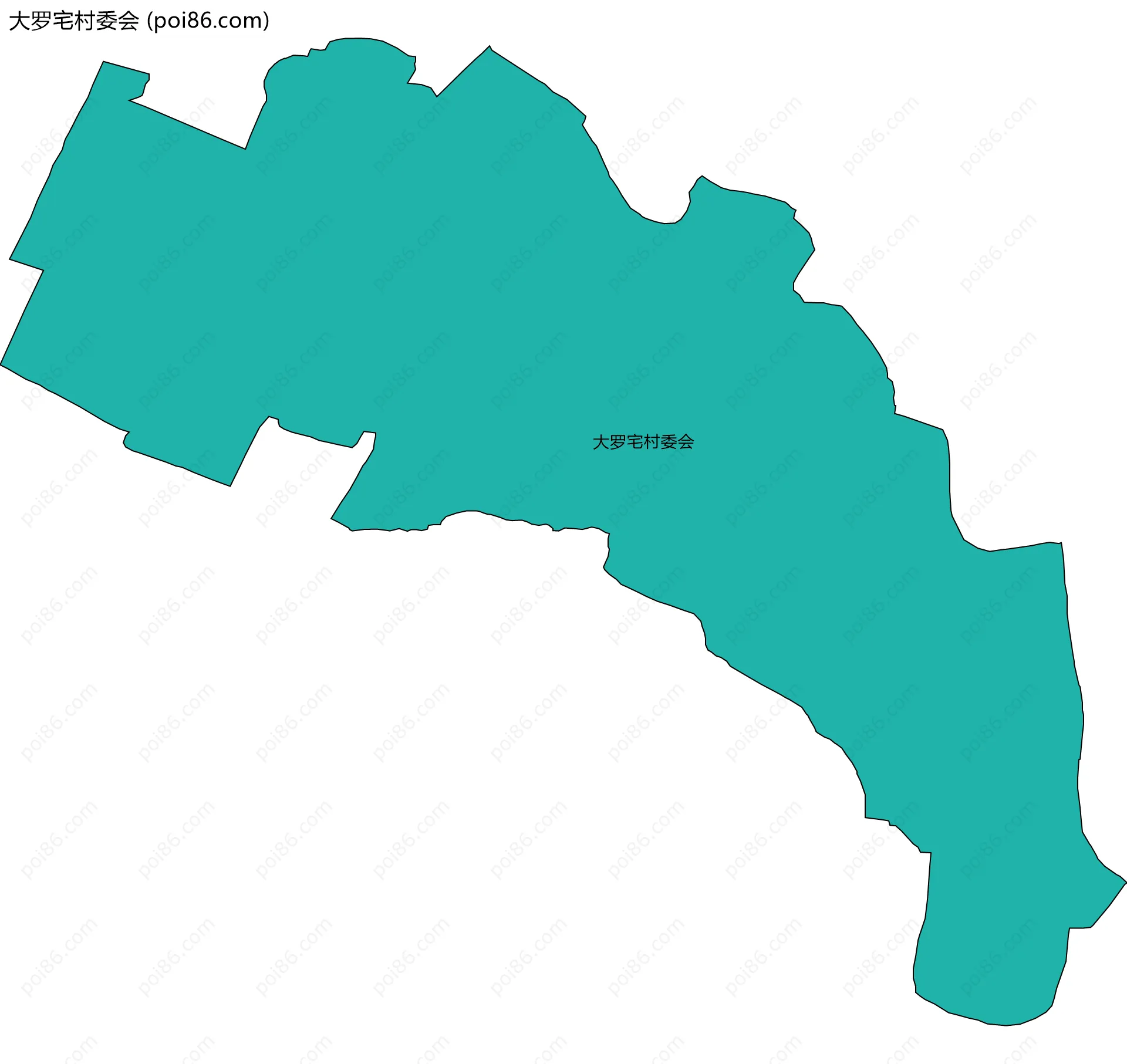 大罗宅村委会边界地图