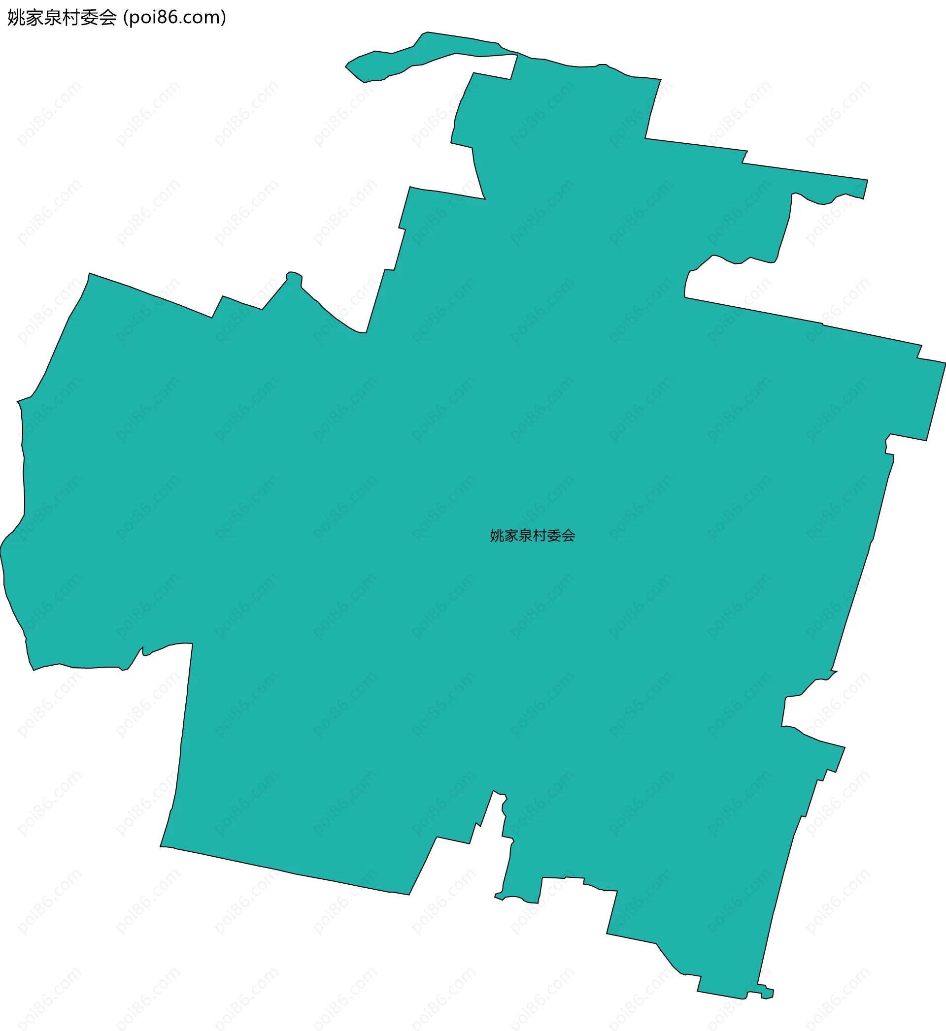 姚家泉村委会边界地图