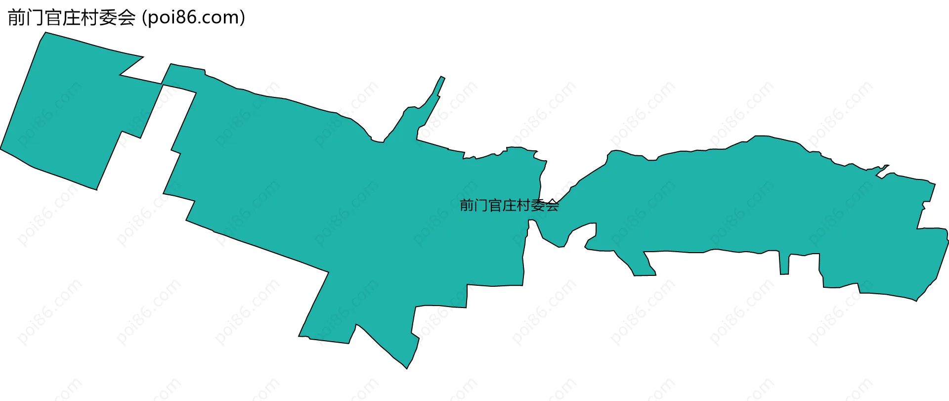 前门官庄村委会边界地图