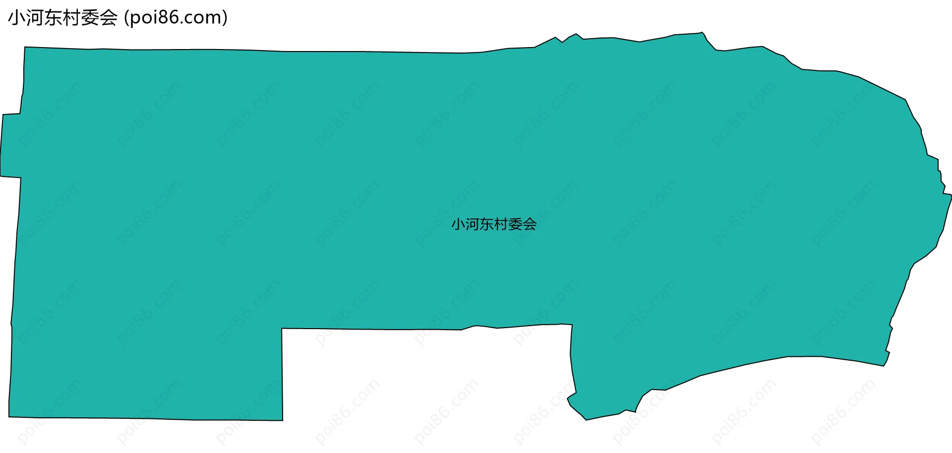 小河东村委会边界地图