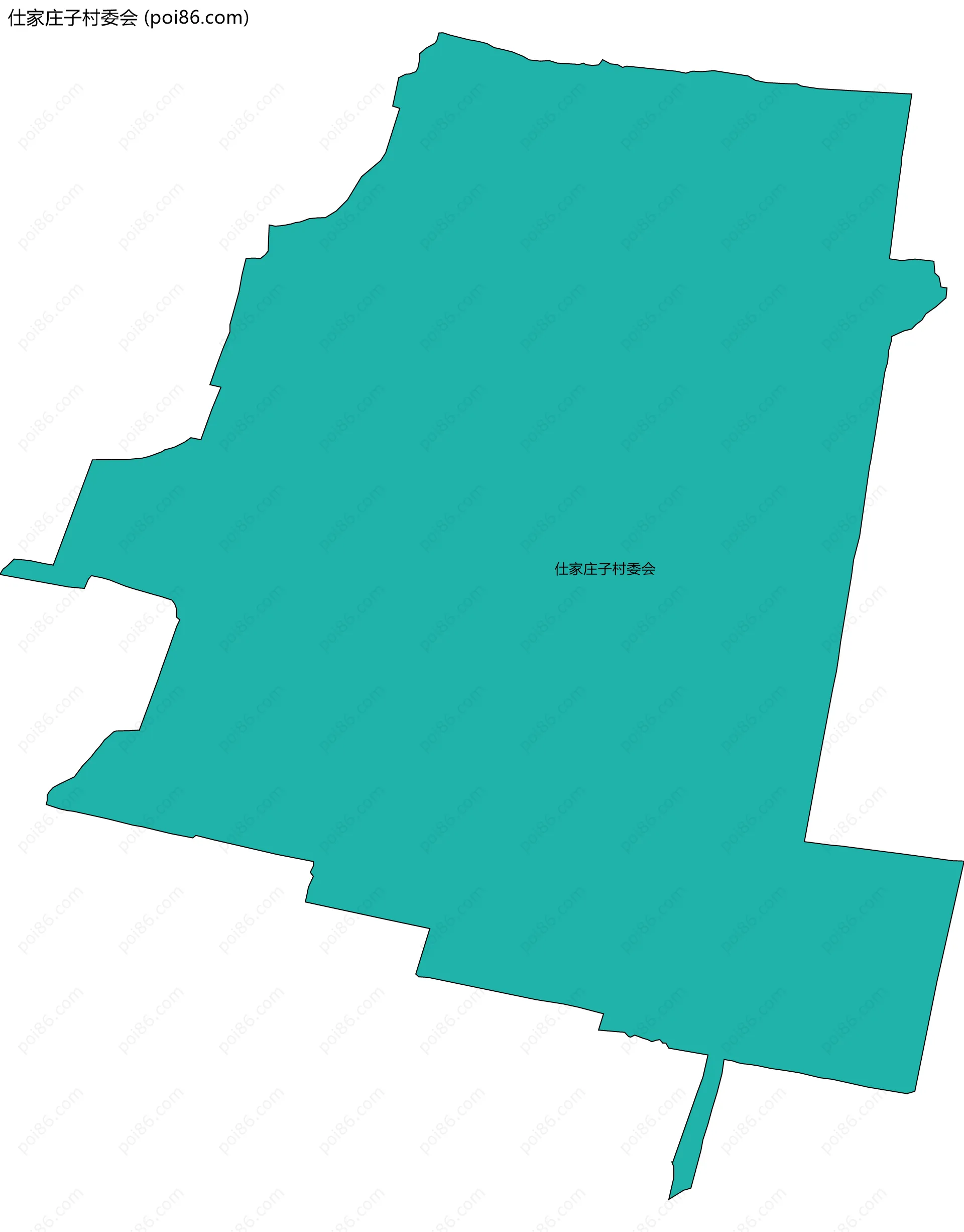仕家庄子村委会边界地图