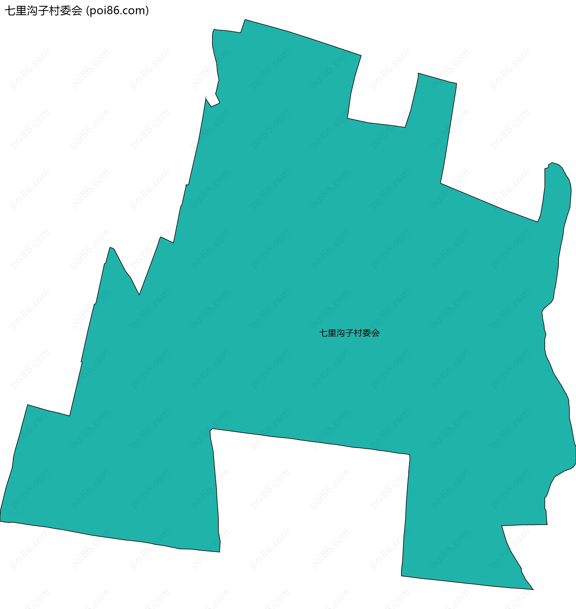 七里沟子村委会边界地图