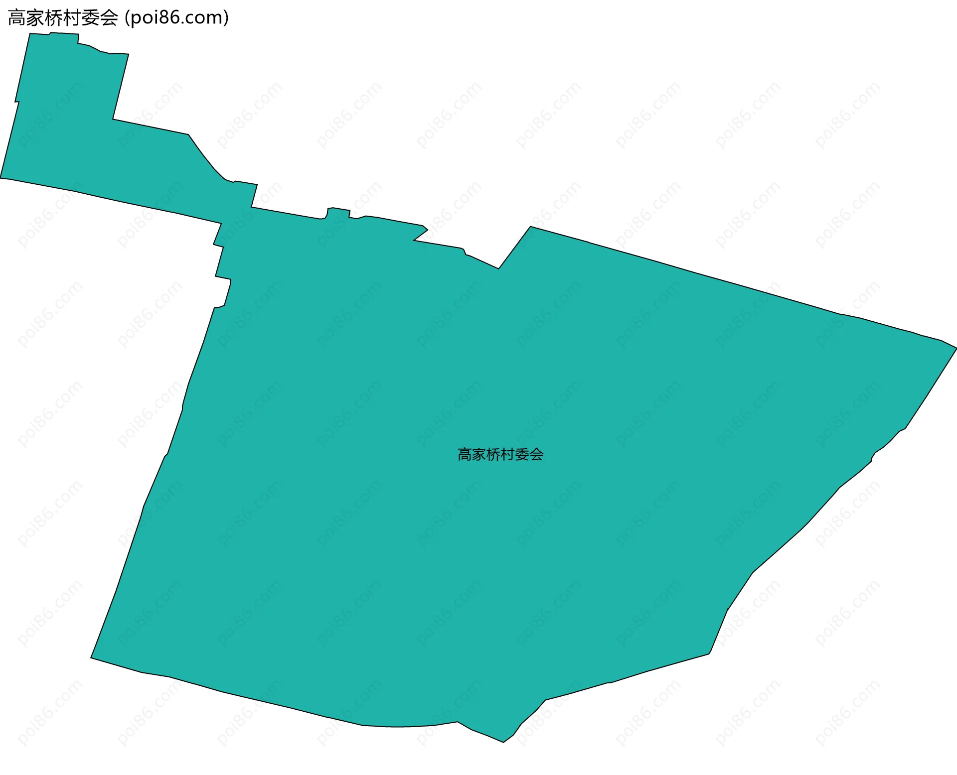 高家桥村委会边界地图
