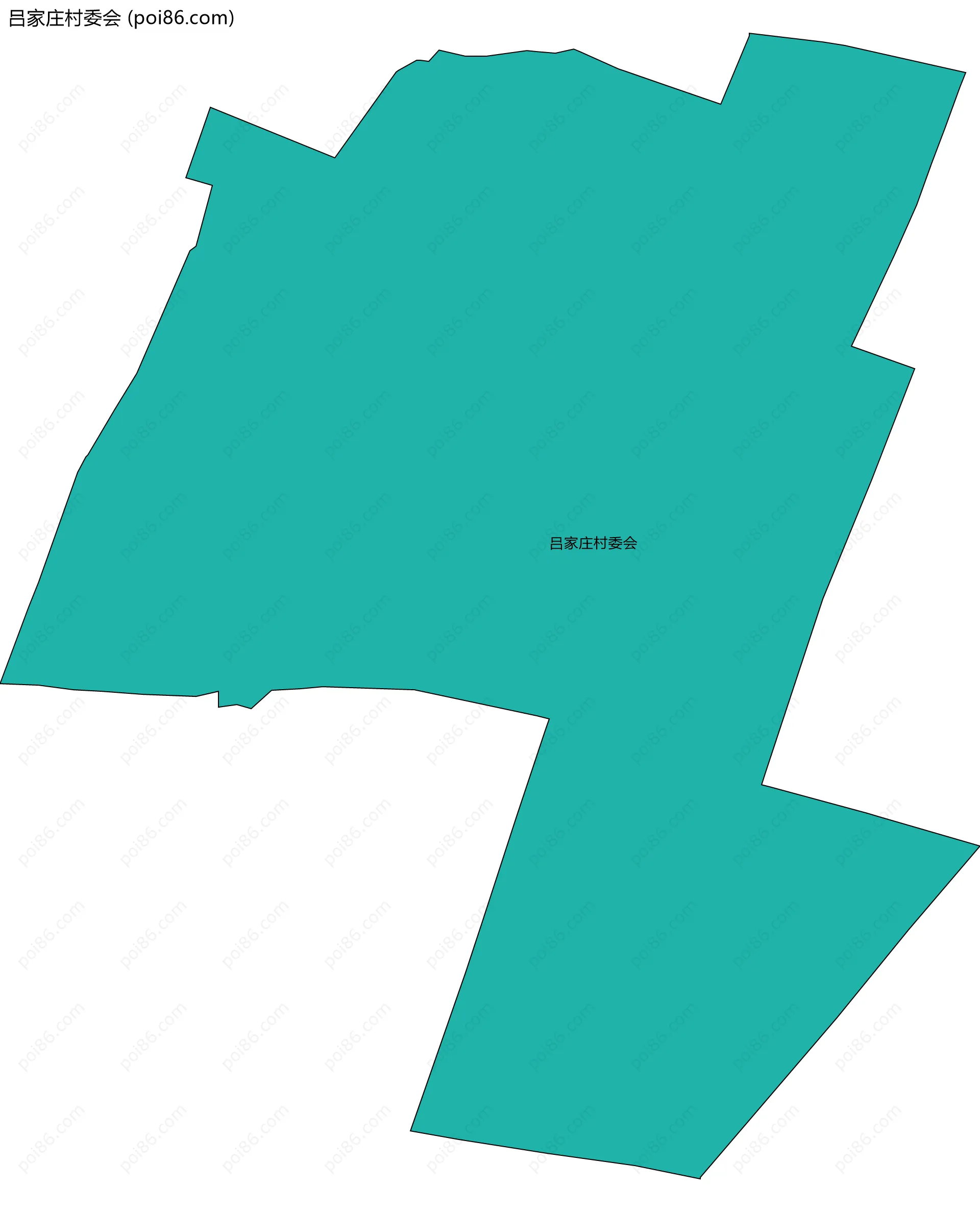 吕家庄村委会边界地图