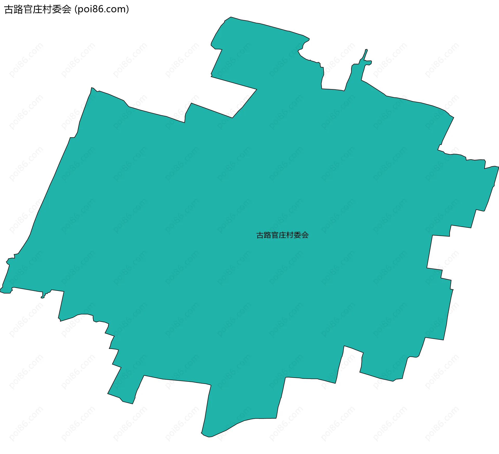 古路官庄村委会边界地图