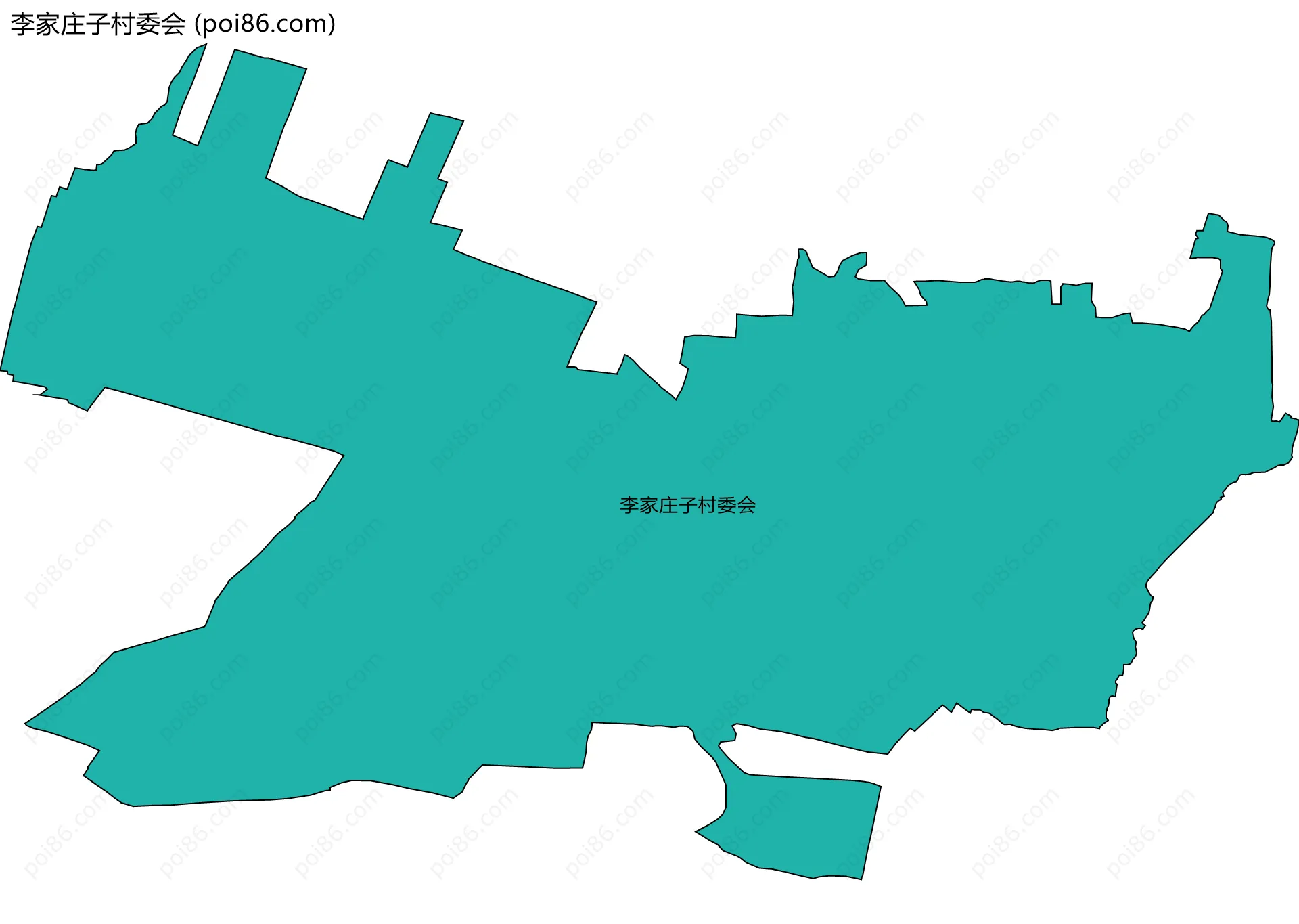 李家庄子村委会边界地图