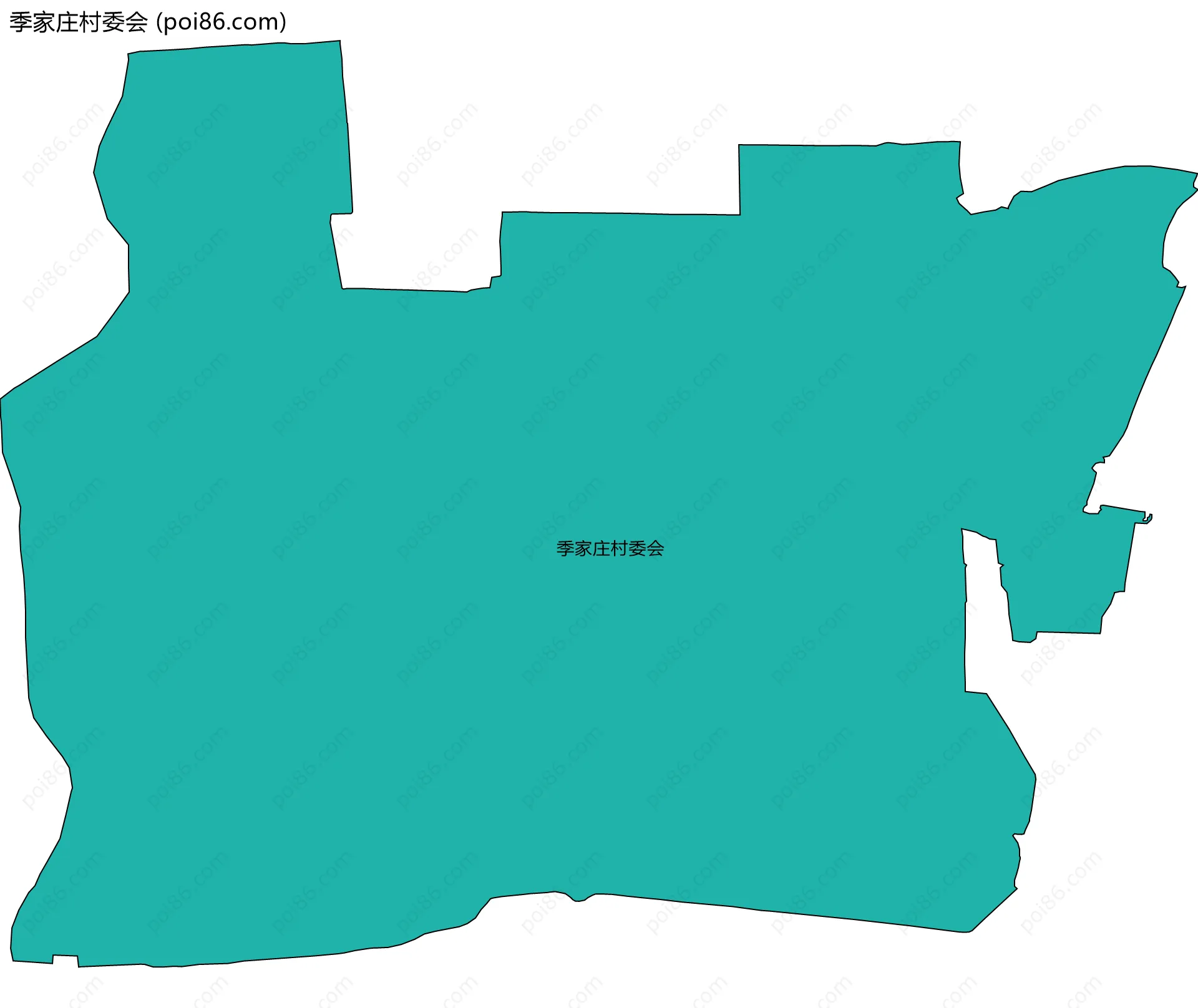 季家庄村委会边界地图