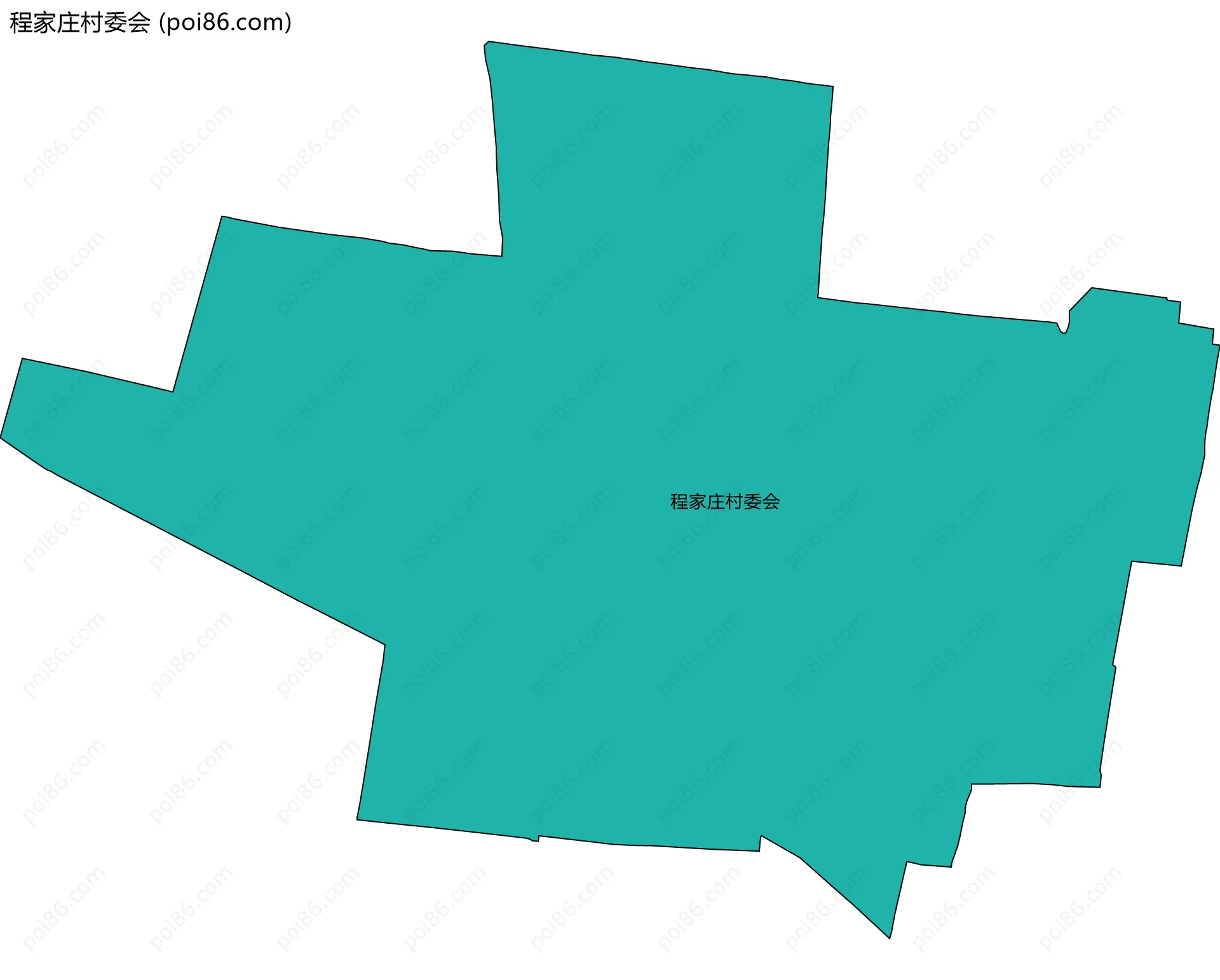 程家庄村委会边界地图