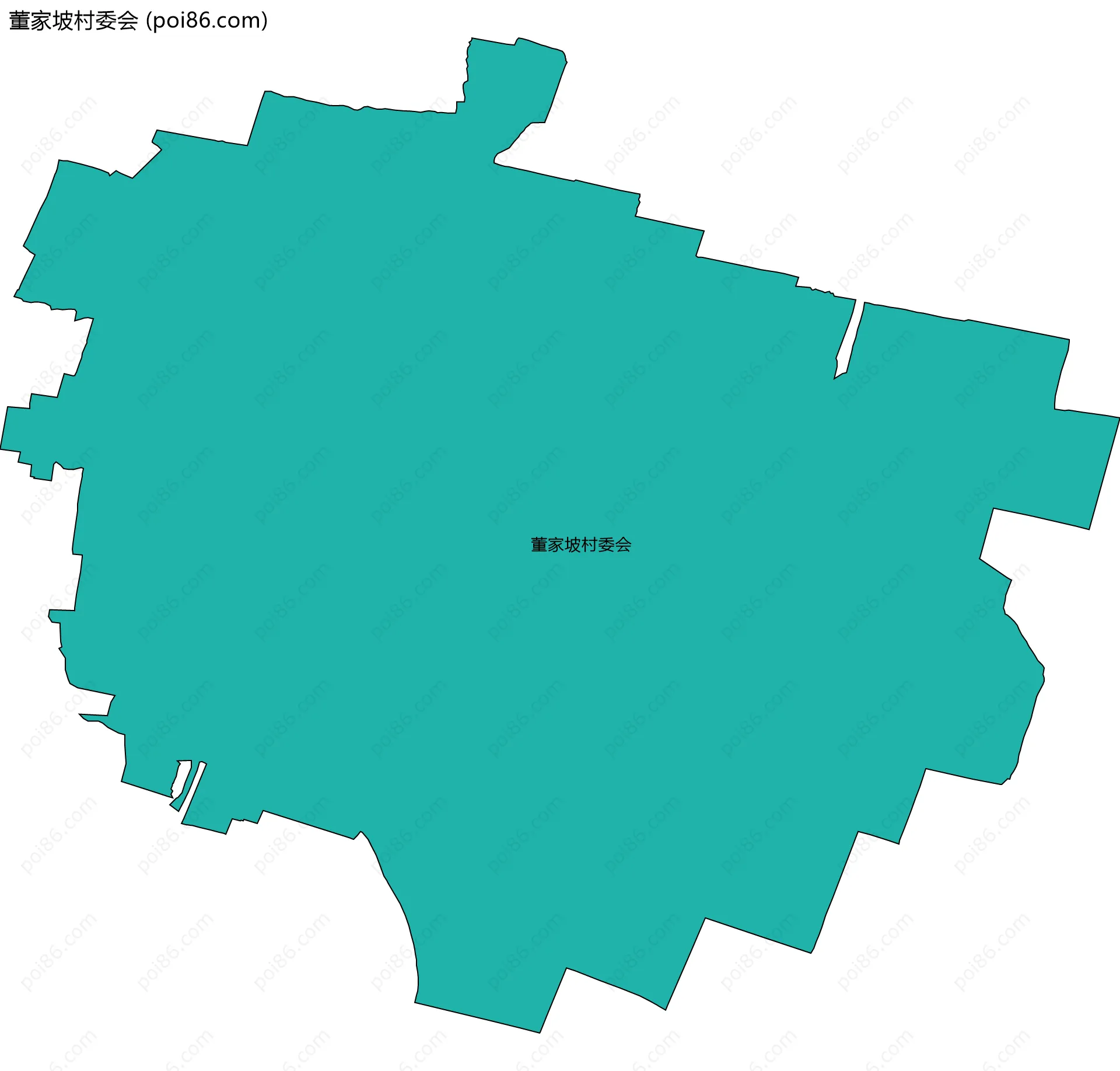 董家坡村委会边界地图
