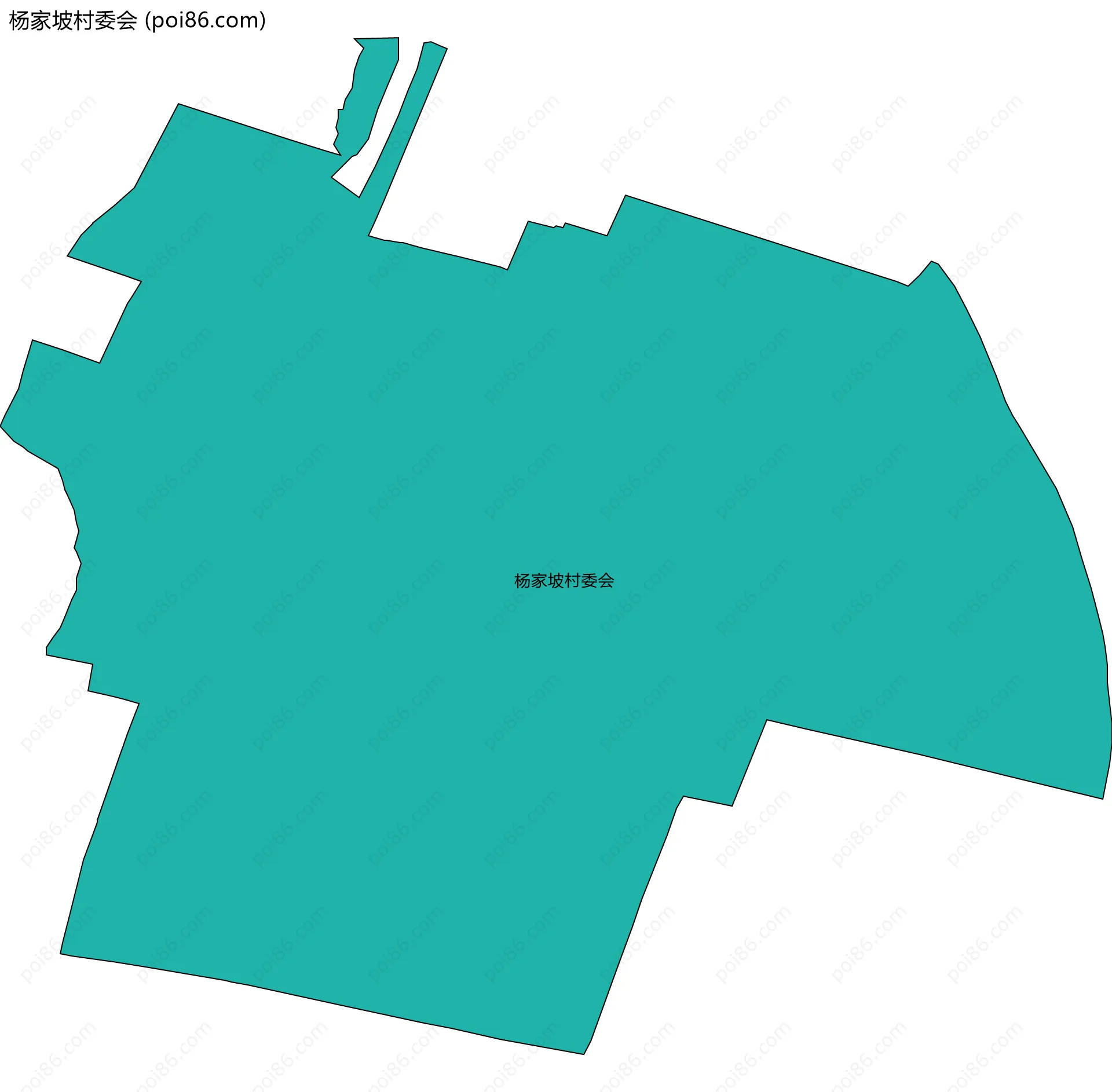 杨家坡村委会边界地图