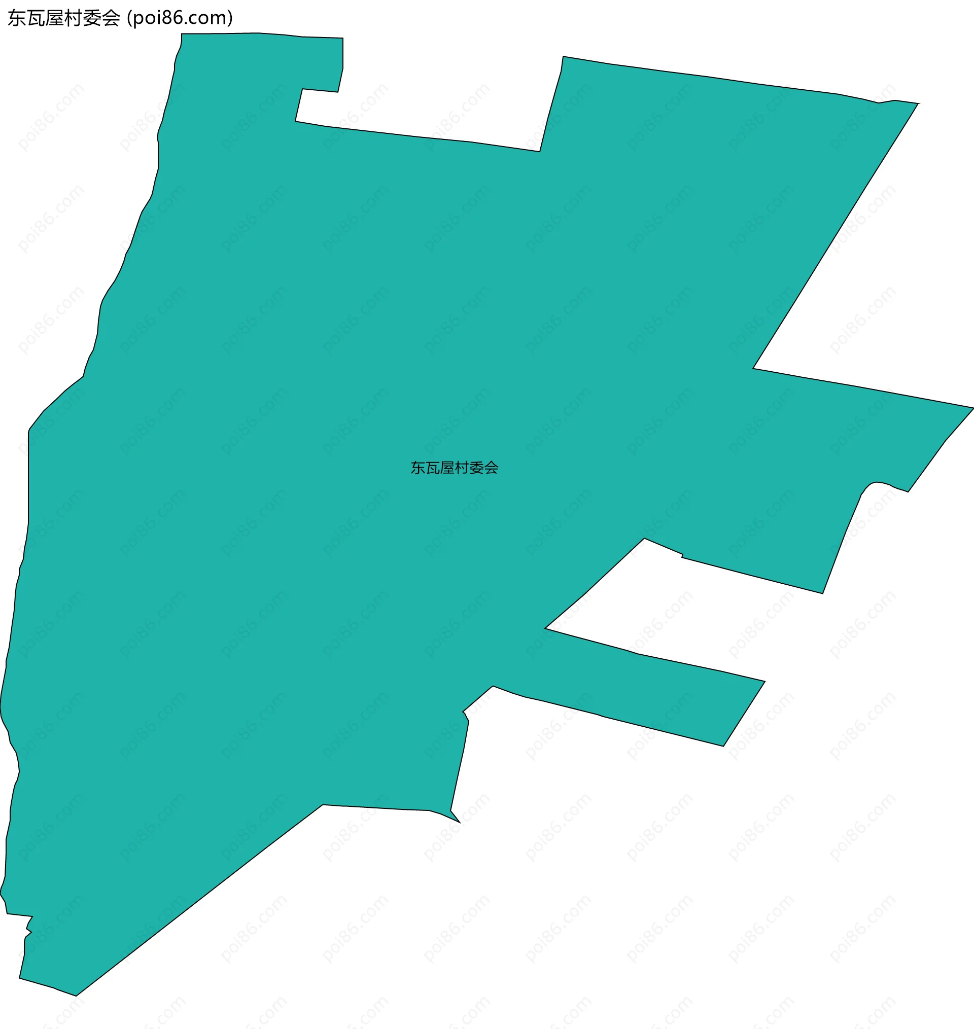 东瓦屋村委会边界地图