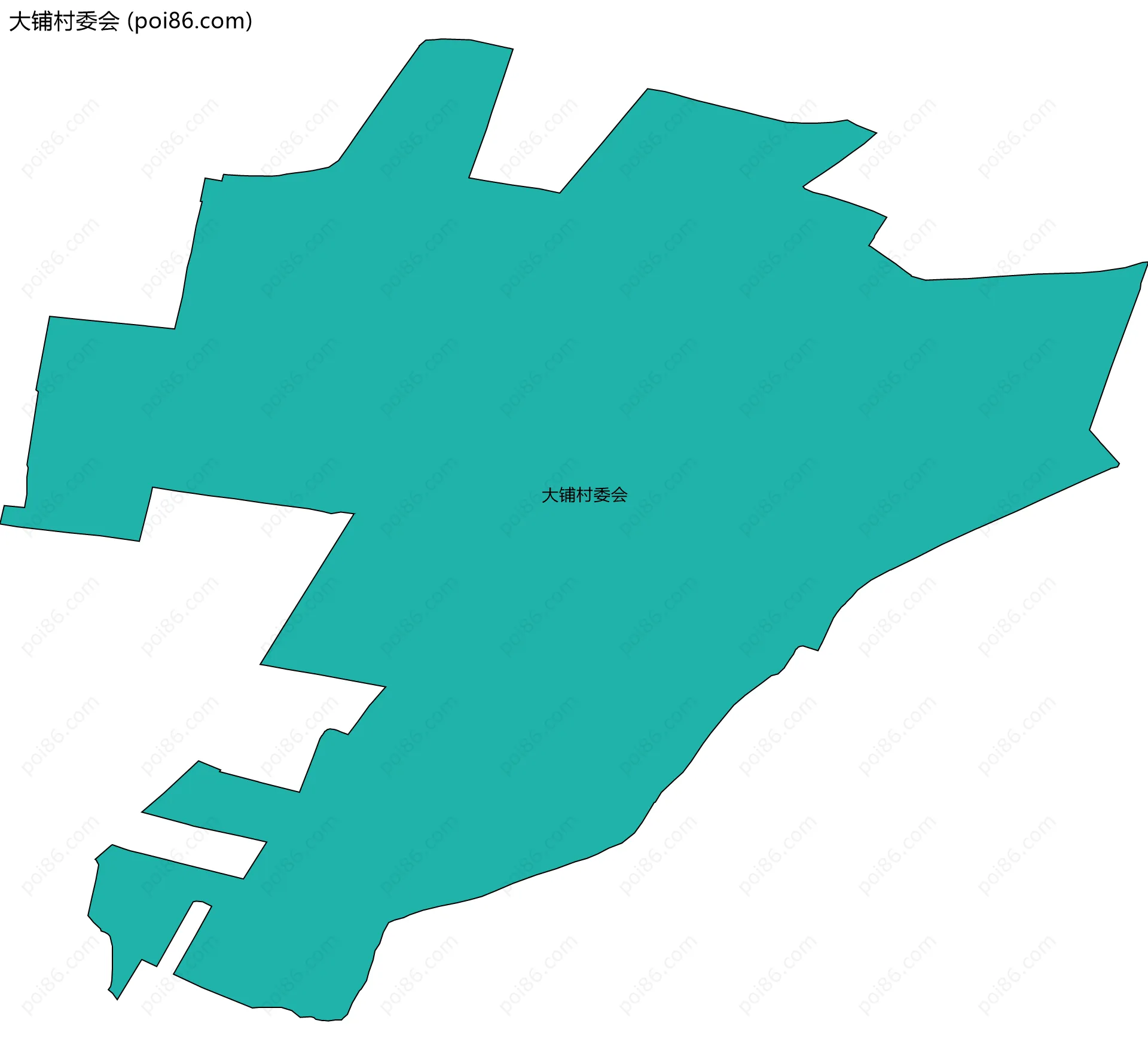 大铺村委会边界地图