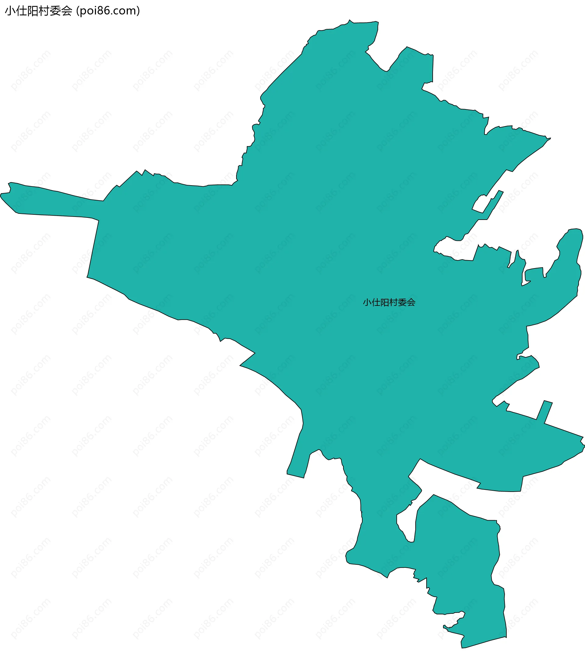 小仕阳村委会边界地图