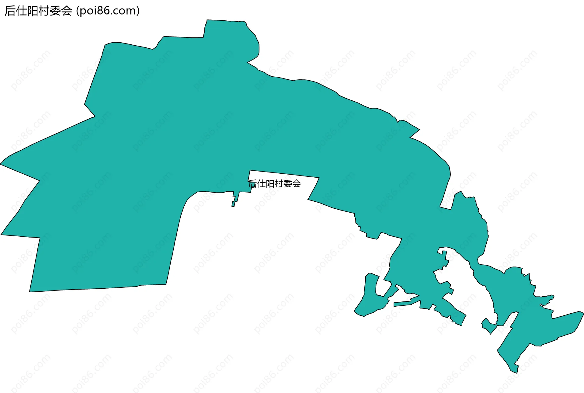 后仕阳村委会边界地图