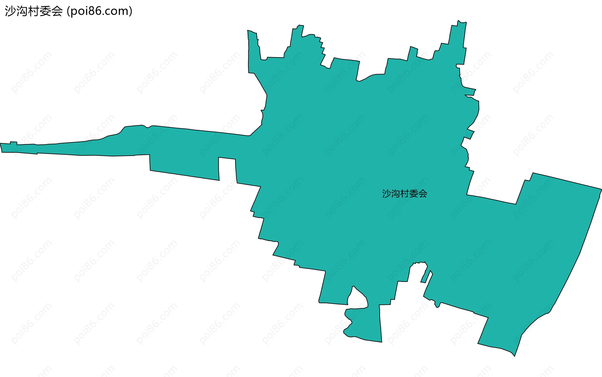 沙沟村委会边界地图