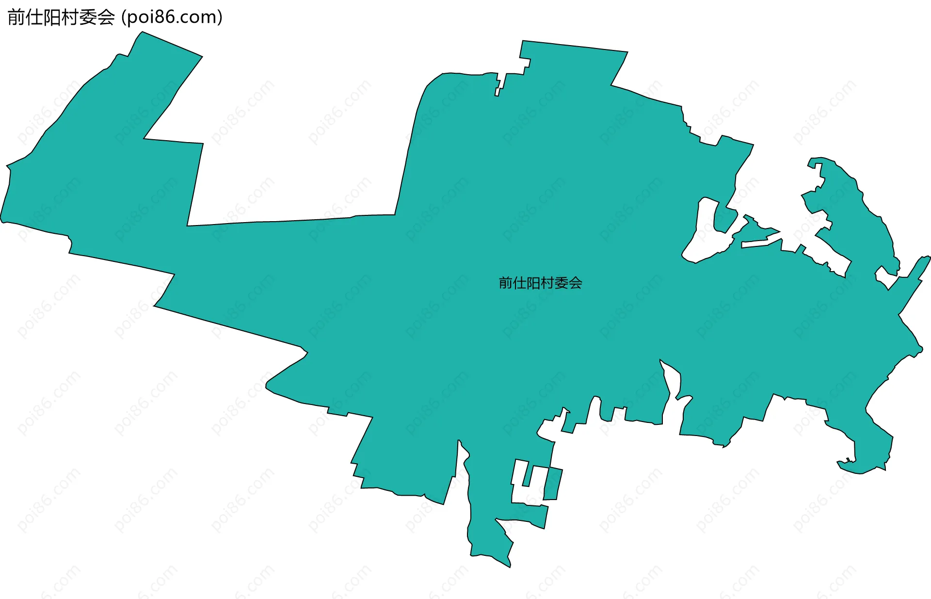 前仕阳村委会边界地图