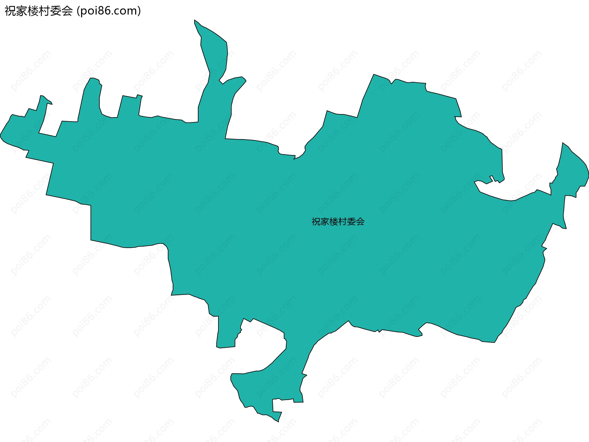 祝家楼村委会边界地图