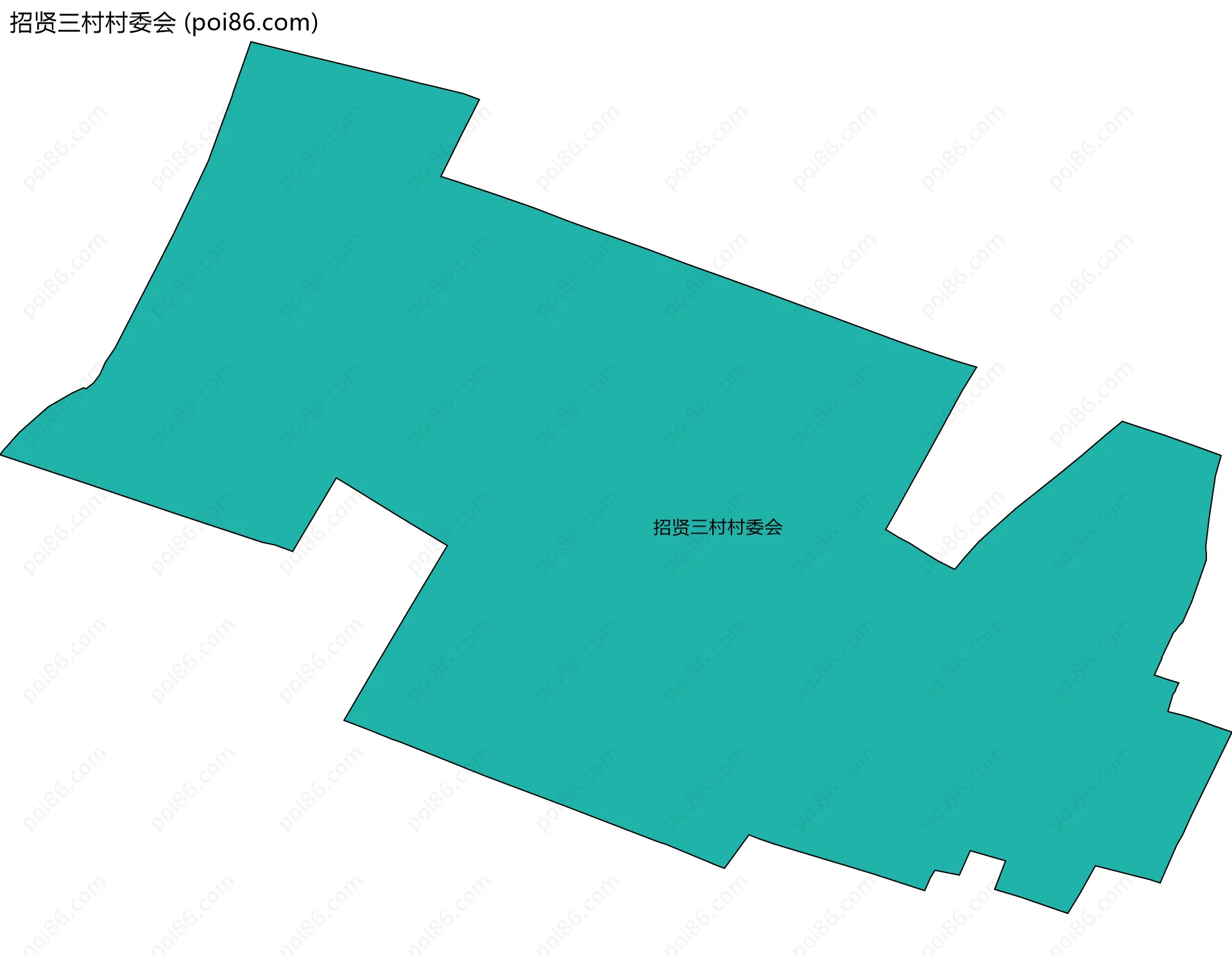招贤三村村委会边界地图