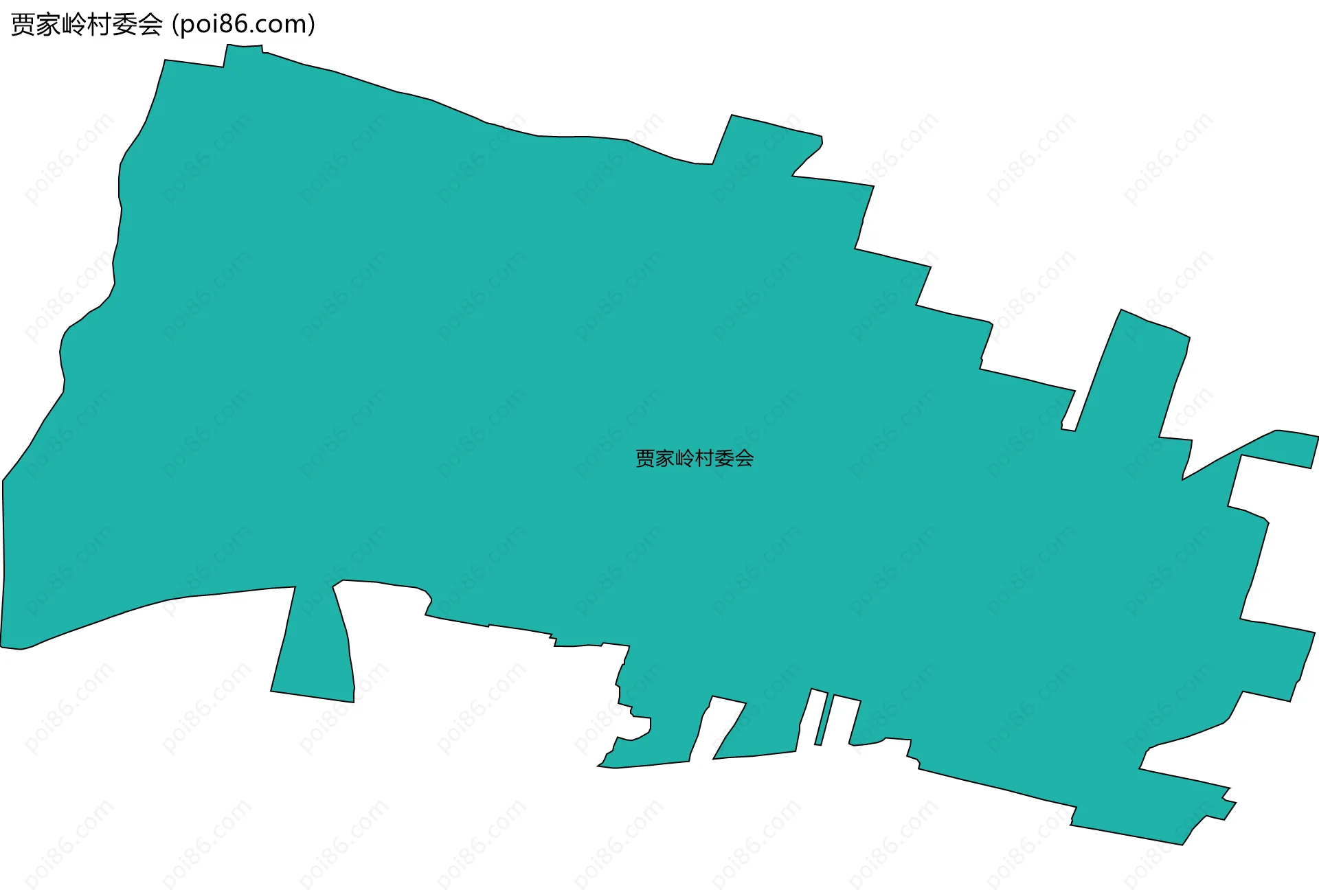 贾家岭村委会边界地图