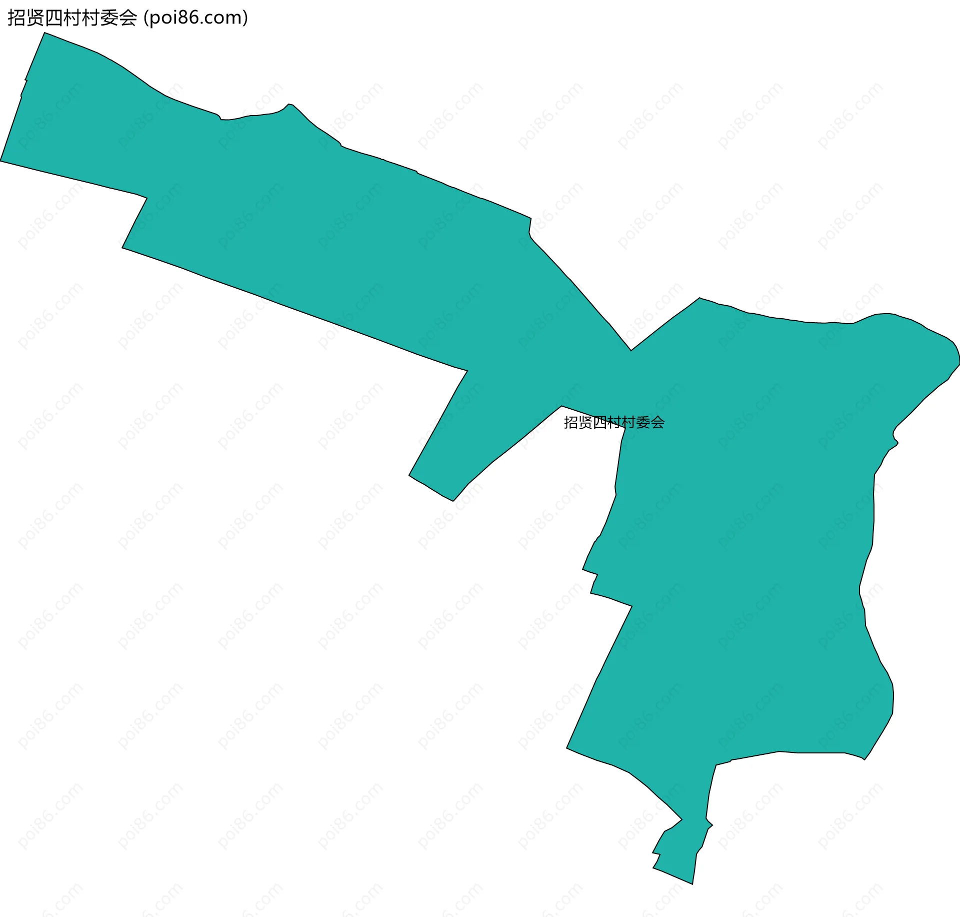 招贤四村村委会边界地图